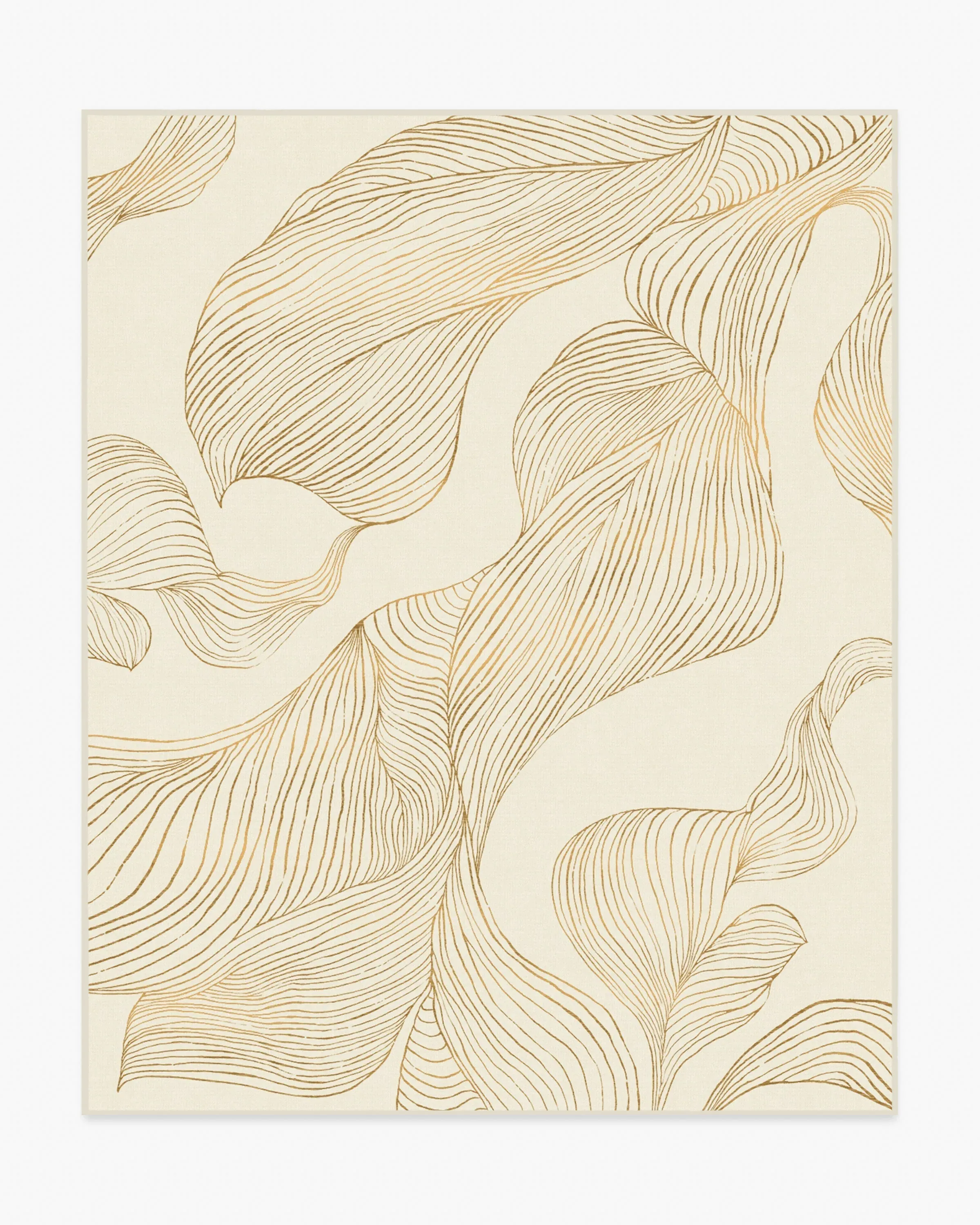 Machine Washable Area Rug - Cream, Gold