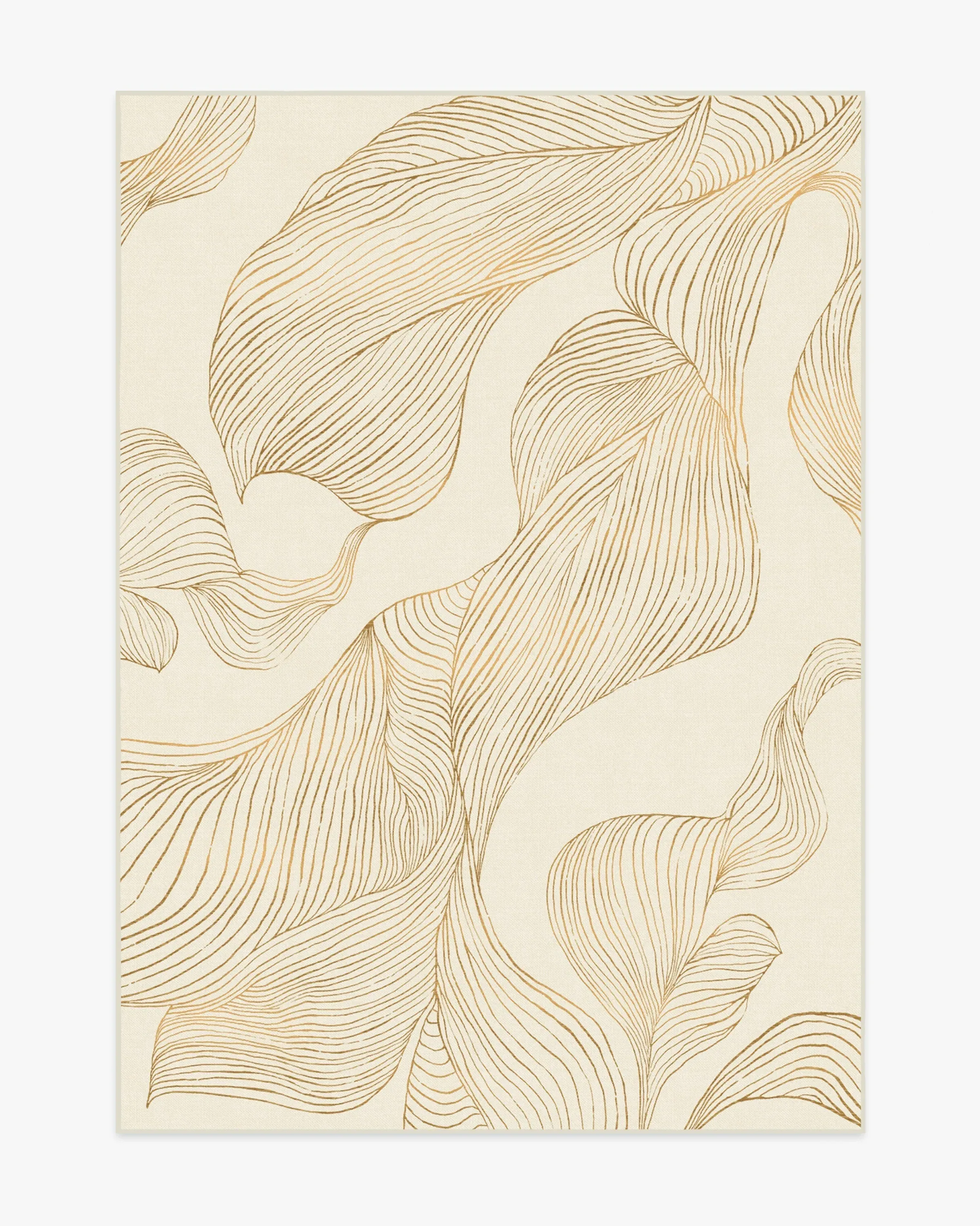 Machine Washable Area Rug - Cream, Gold