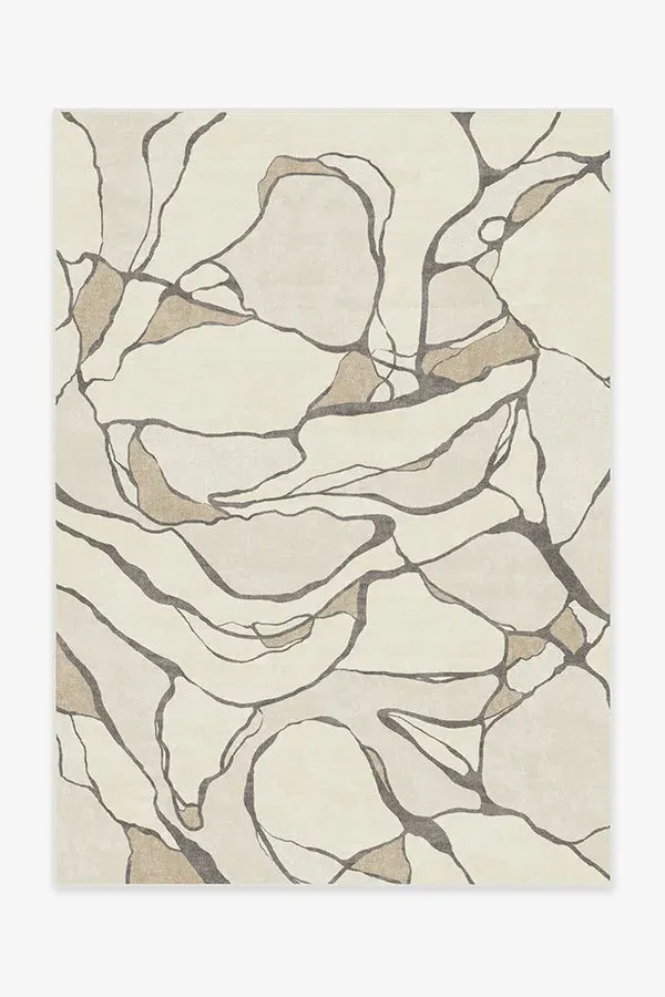 Machine Washable Area Rug - Creme, Chenille