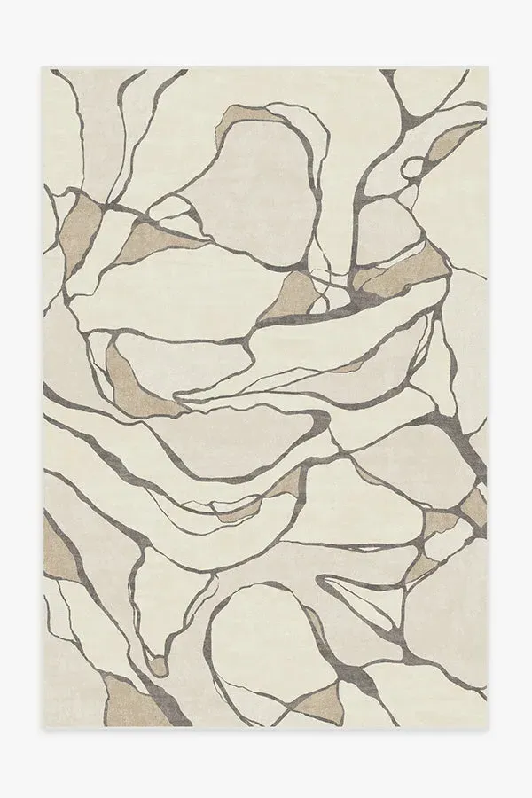 Machine Washable Area Rug - Creme, Chenille