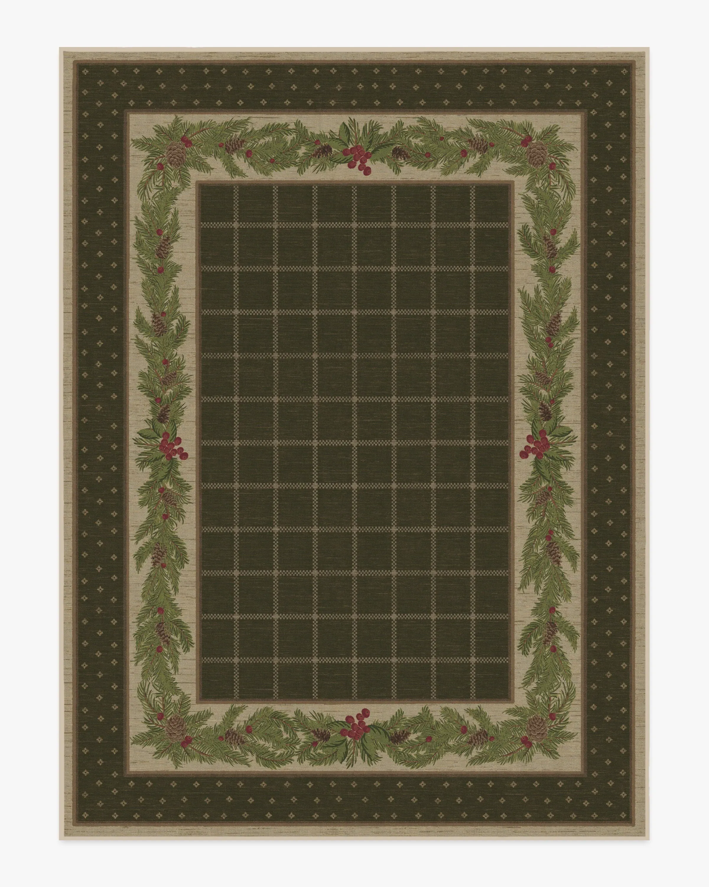 Machine Washable Area Rug - Dark Olive