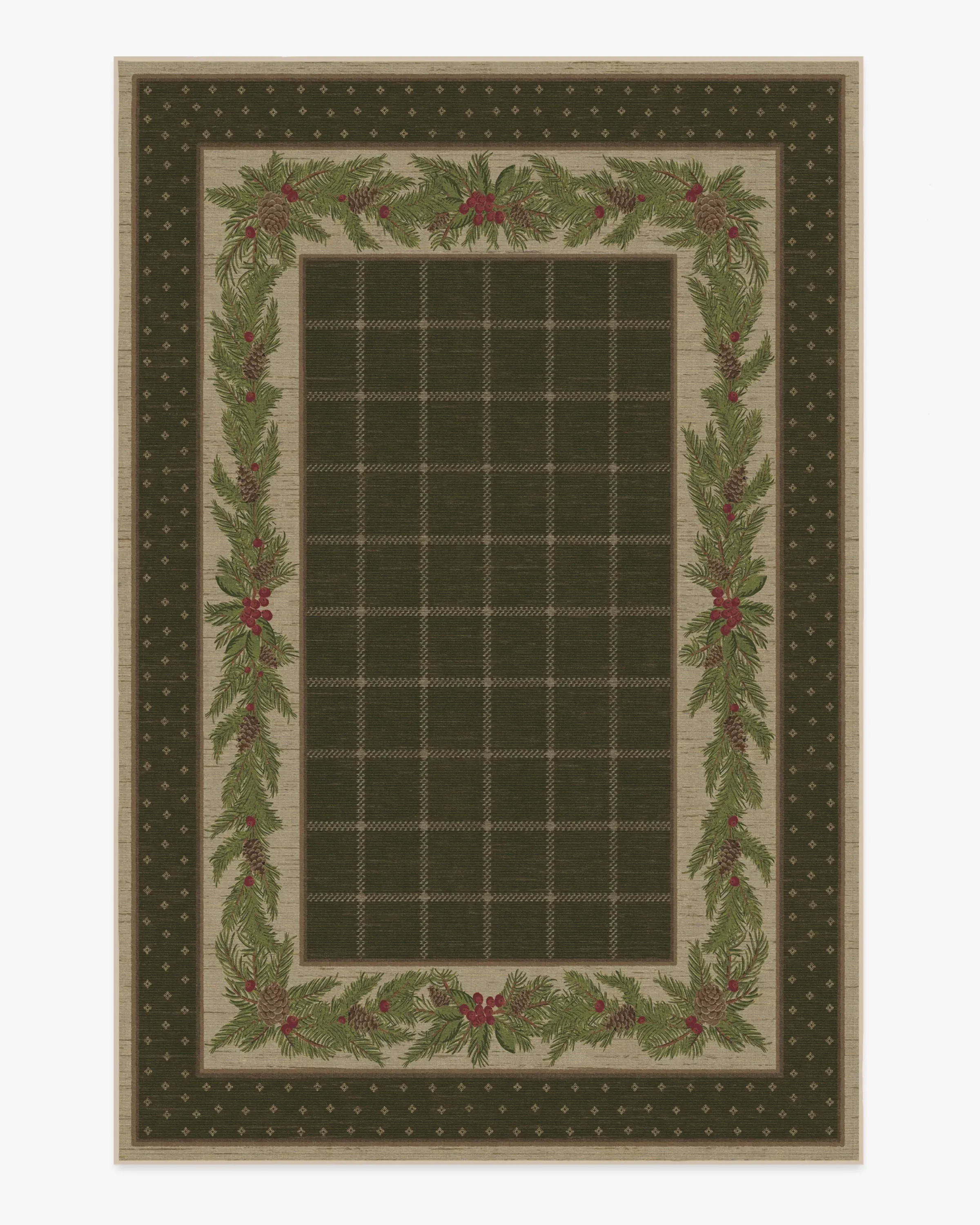 Machine Washable Area Rug - Dark Olive