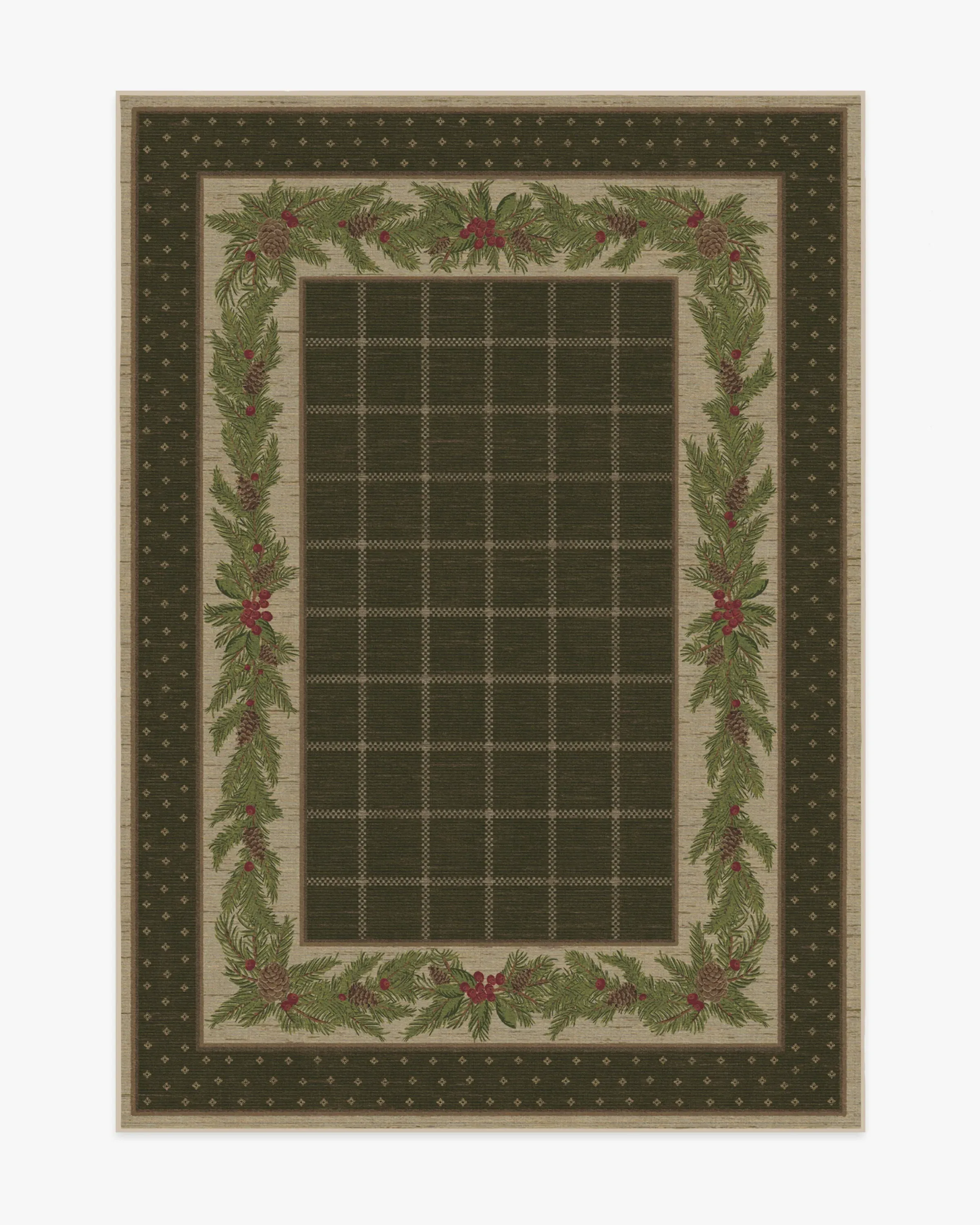 Machine Washable Area Rug - Dark Olive