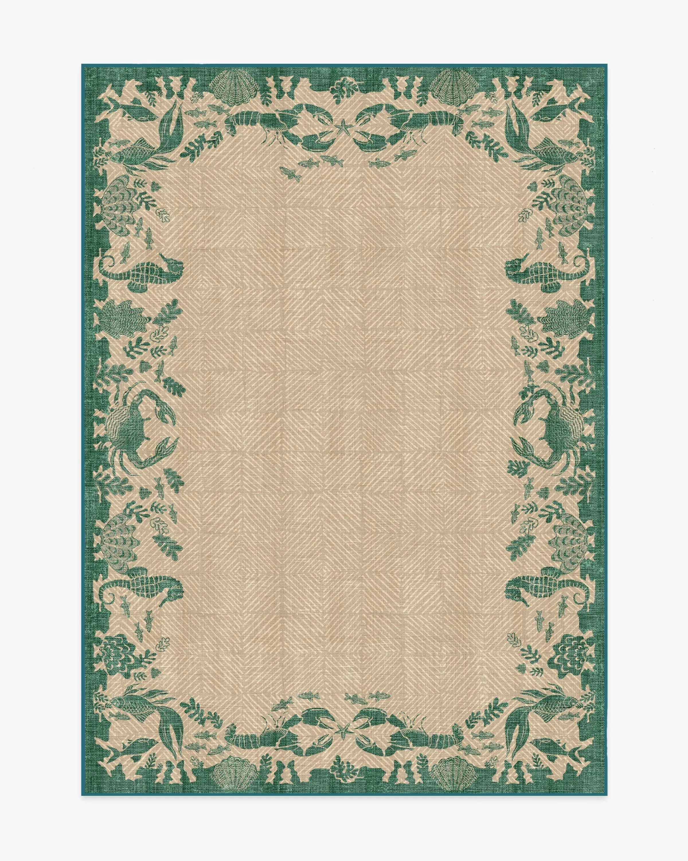 Machine Washable Area Rug - Emerald, Outdoor
