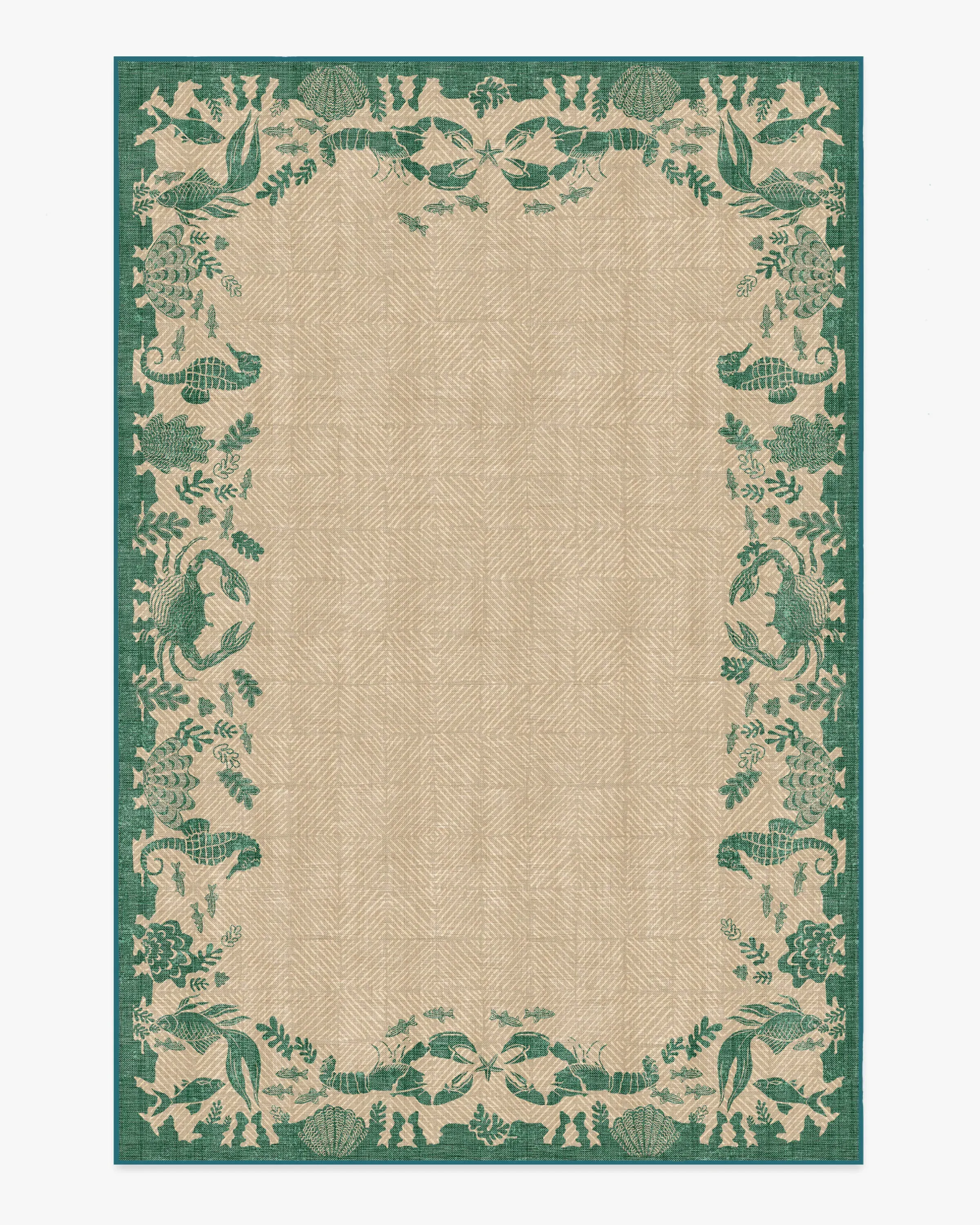Machine Washable Area Rug - Emerald, Outdoor
