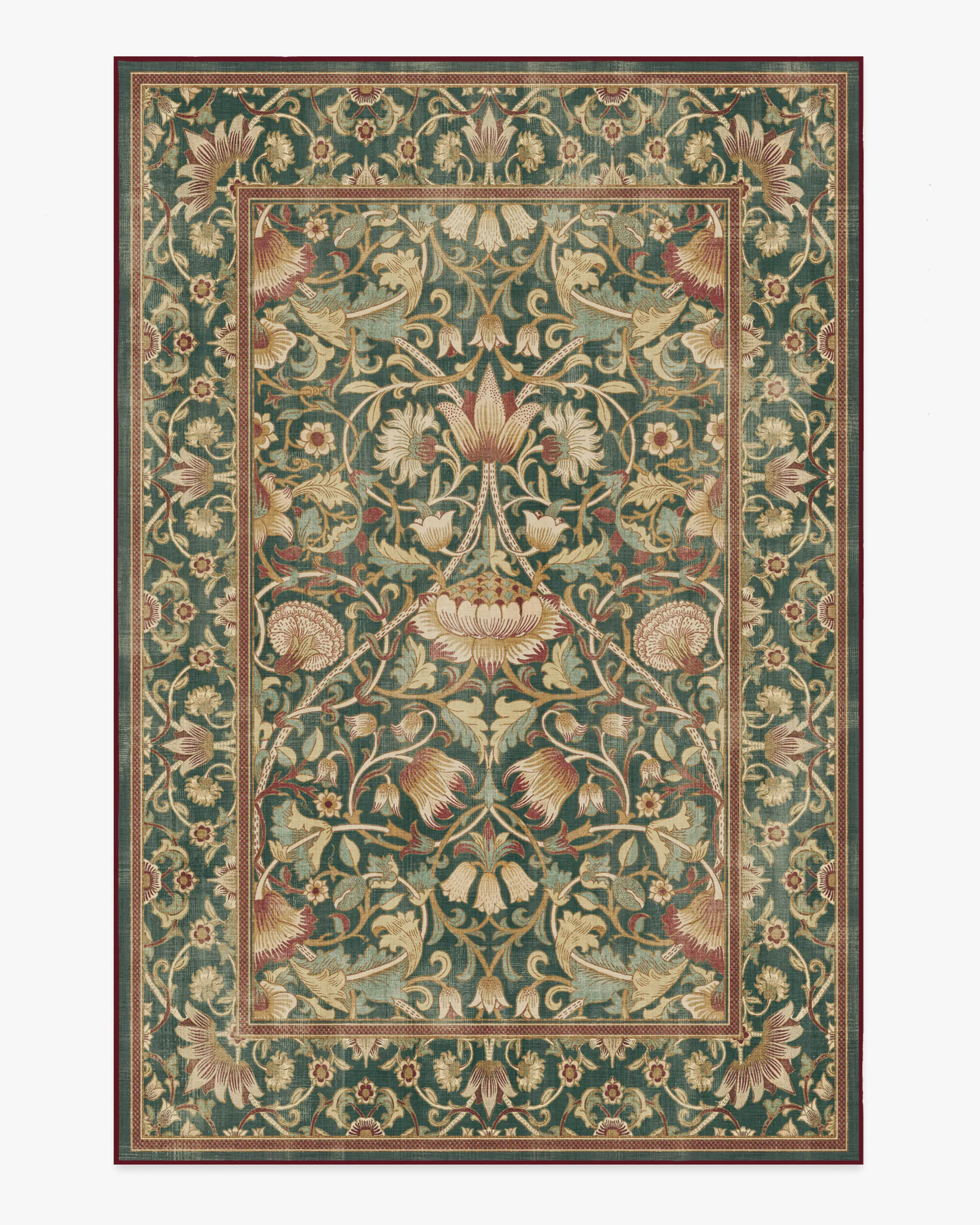 Machine Washable Area Rug - Evergreen, Gold