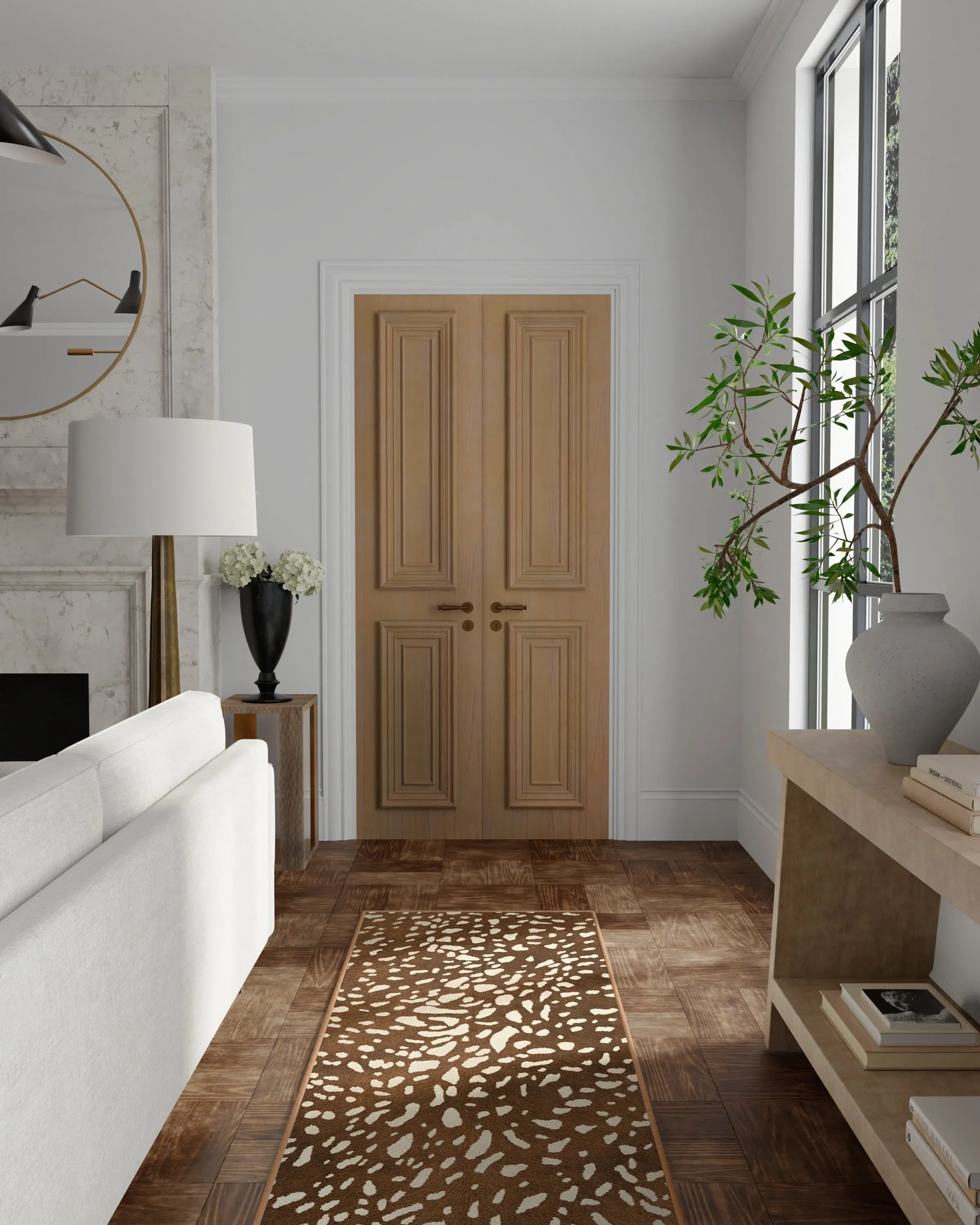 Machine Washable Area Rug - Fawn Brown