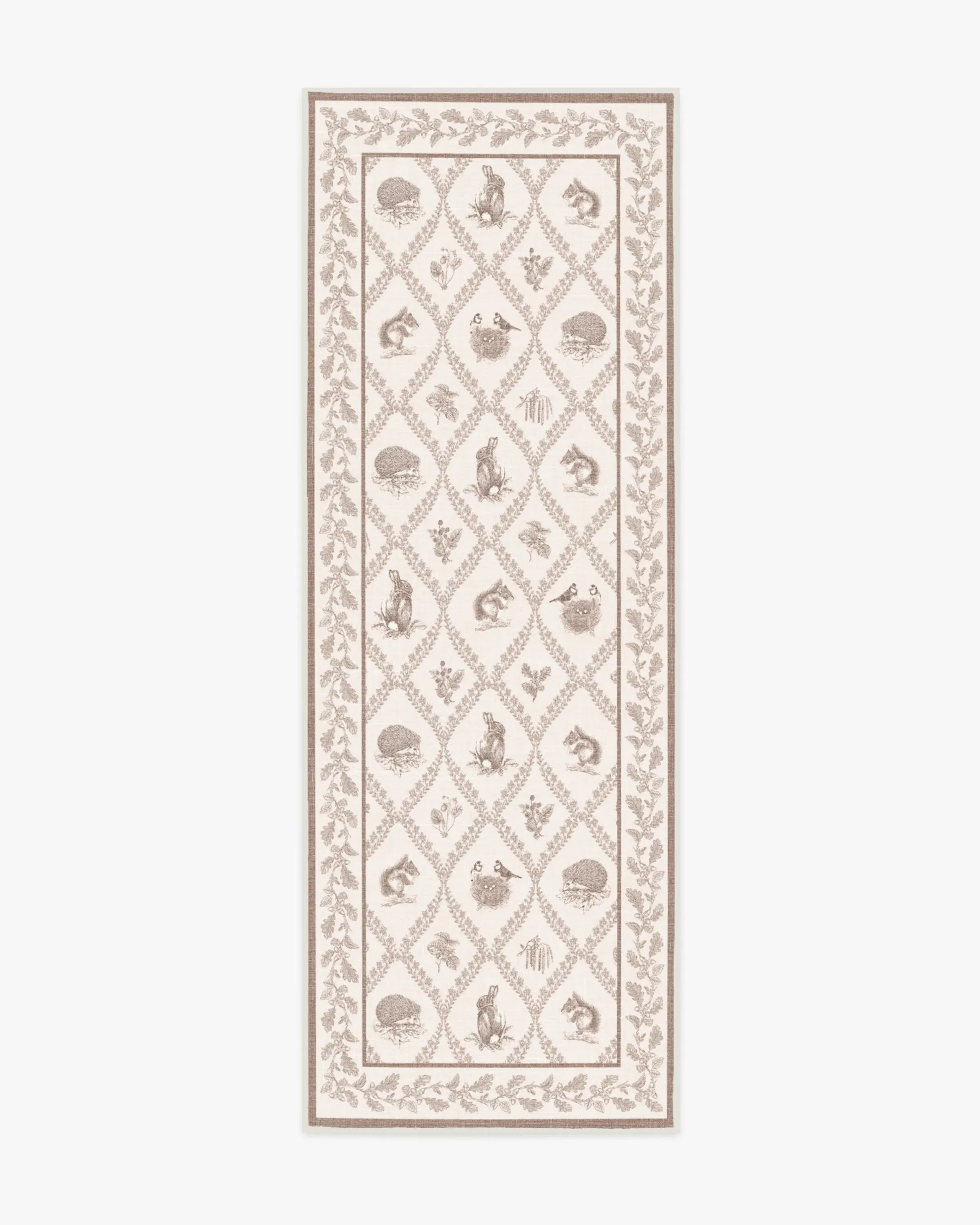 Machine Washable Area Rug - Fawn, Woodland Print