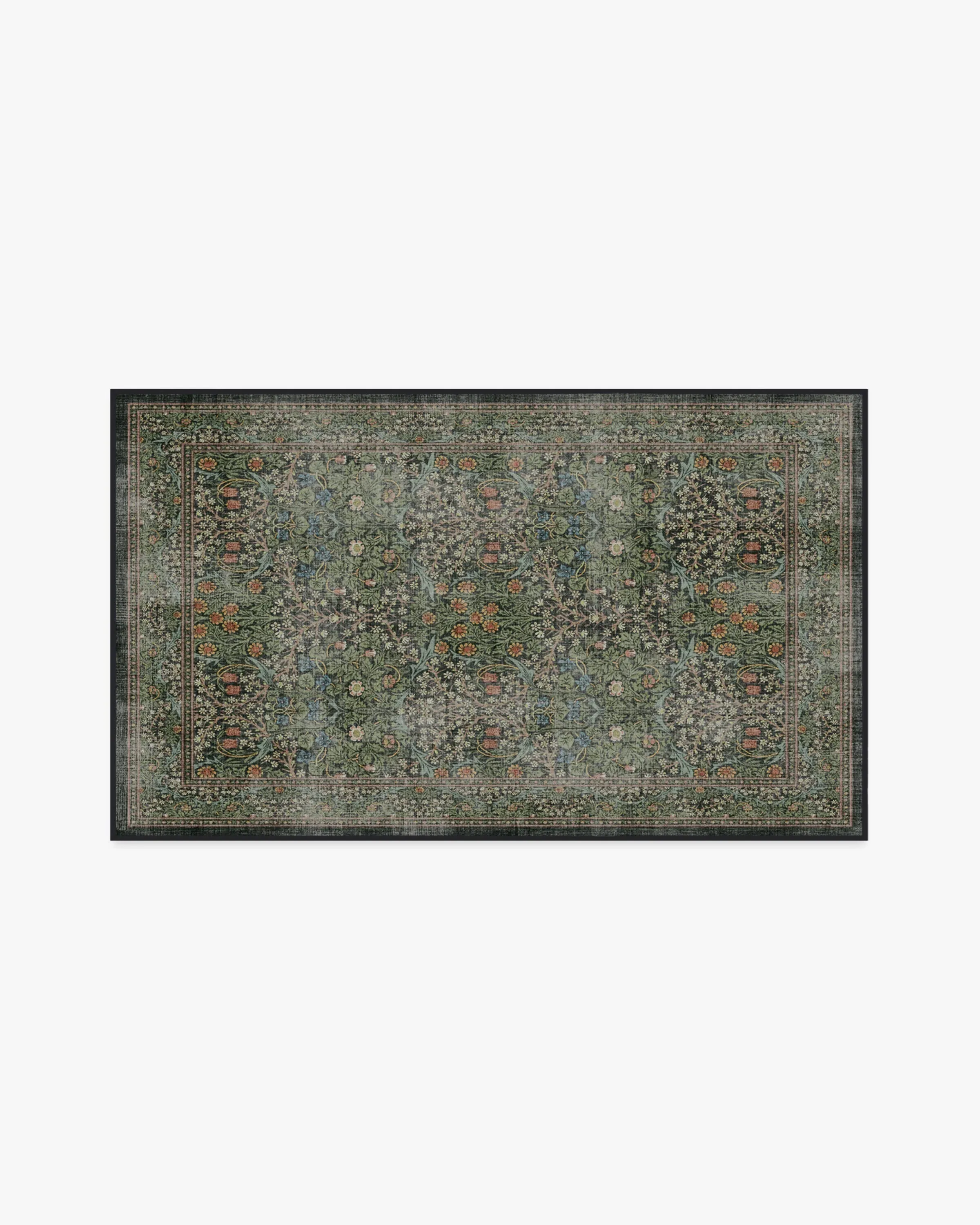 Machine Washable Area Rug - Forest Green