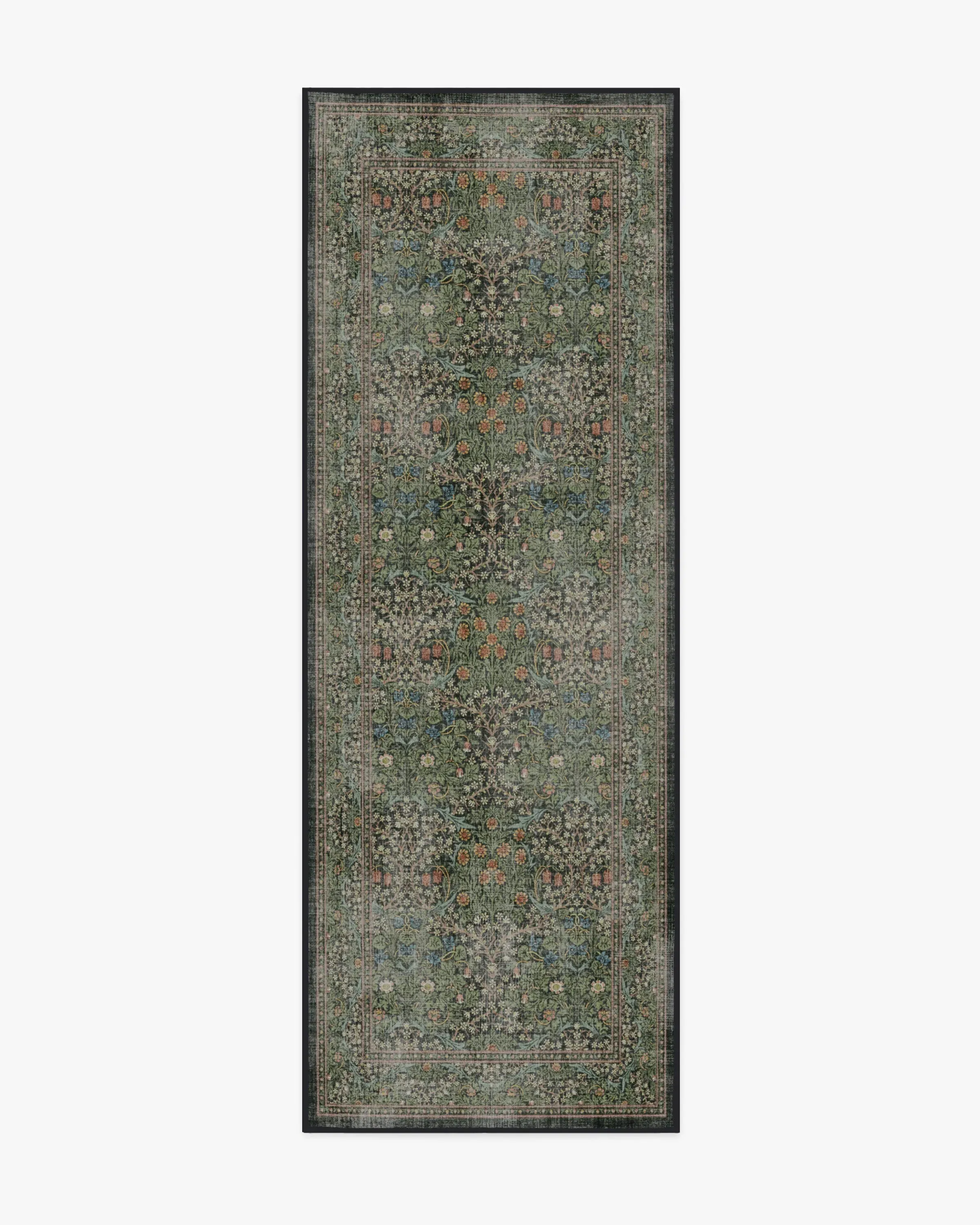 Machine Washable Area Rug - Forest Green