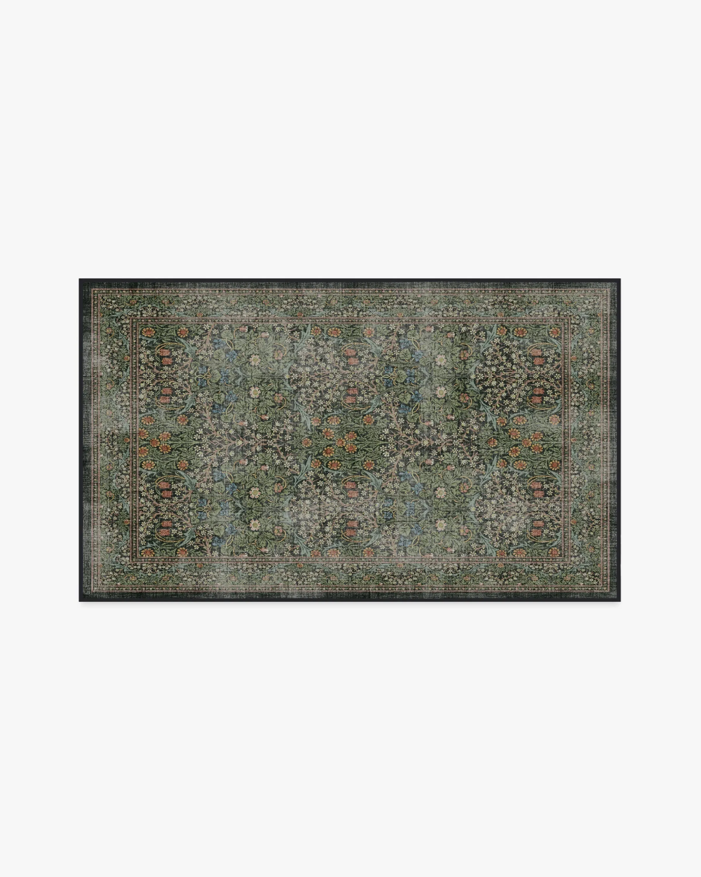 Machine Washable Area Rug - Forest Green