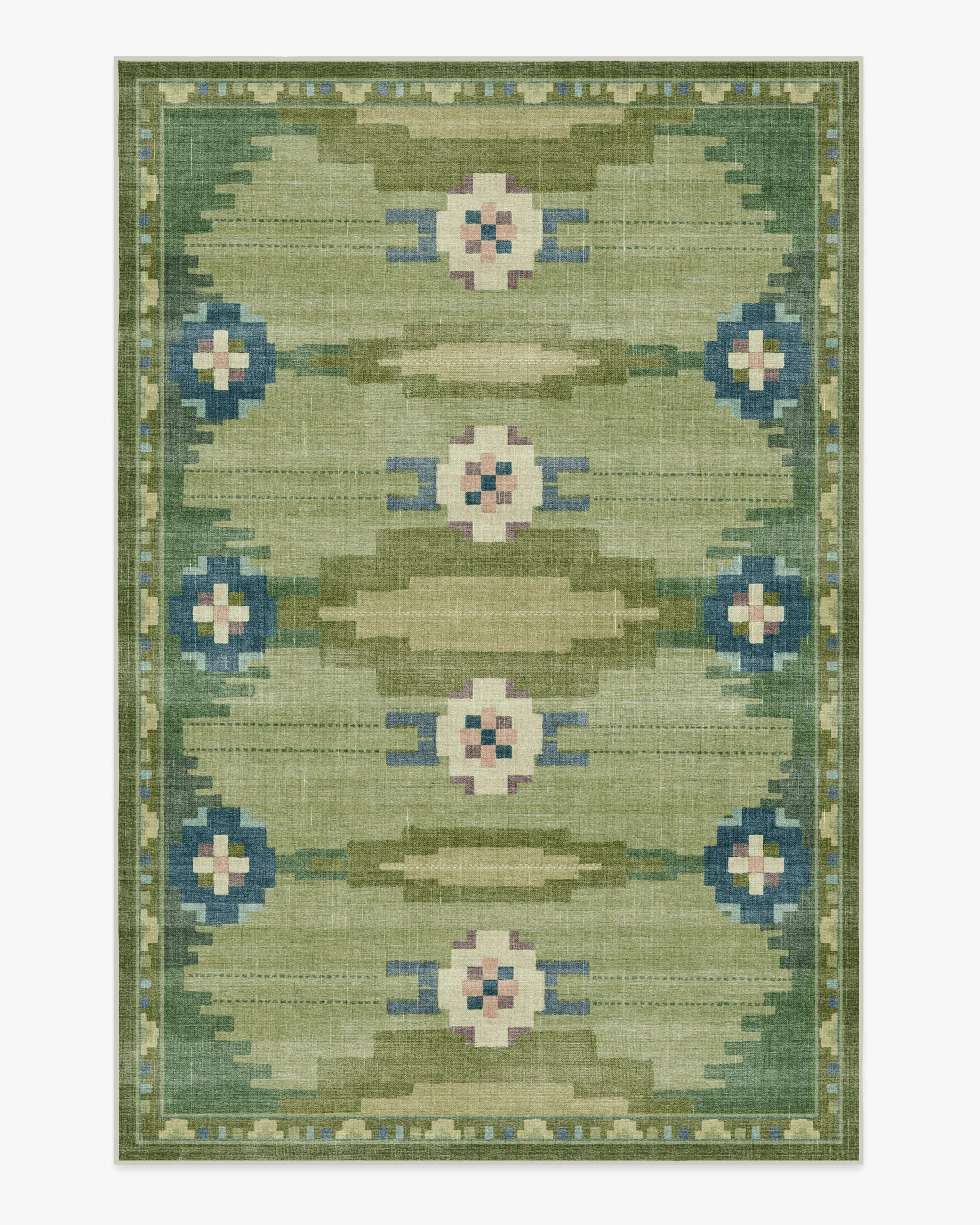 Machine Washable Area Rug - Green