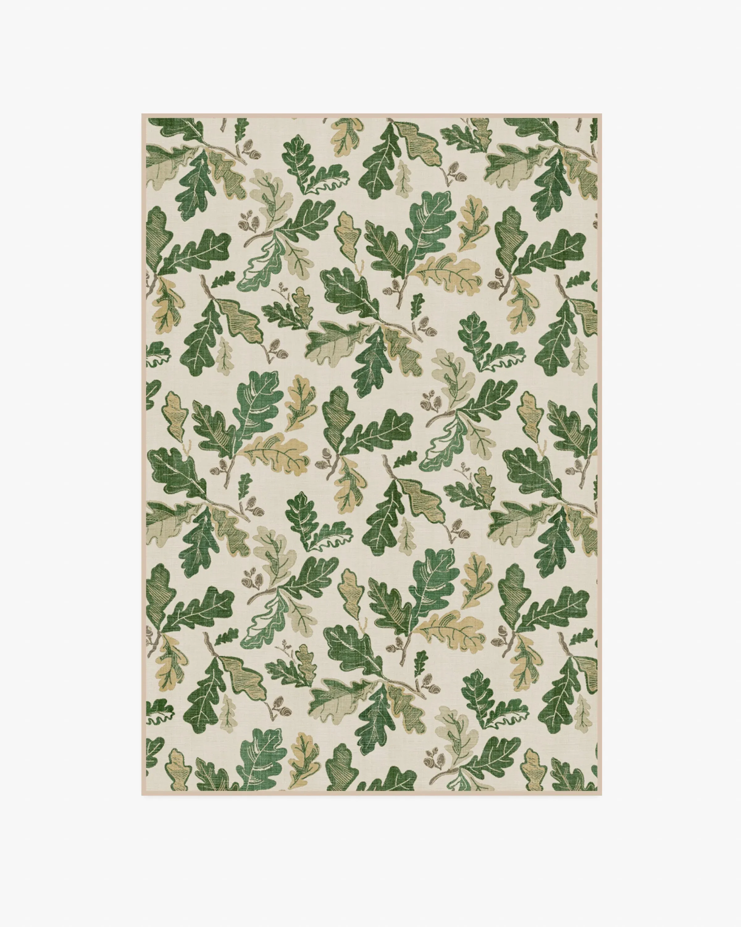 Machine Washable Area Rug - Green, Flatwoven