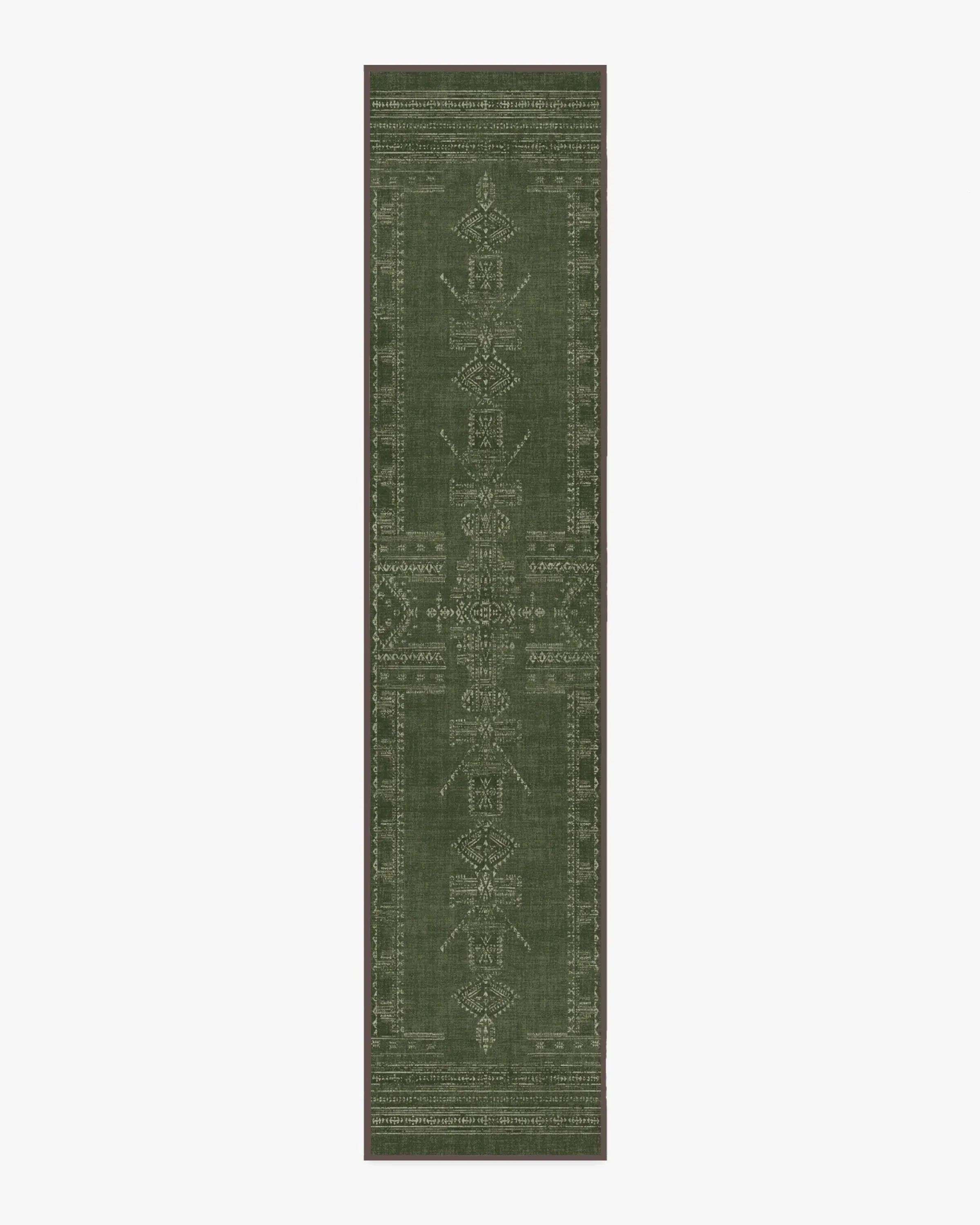 Machine Washable Area Rug - Green, Flatwoven