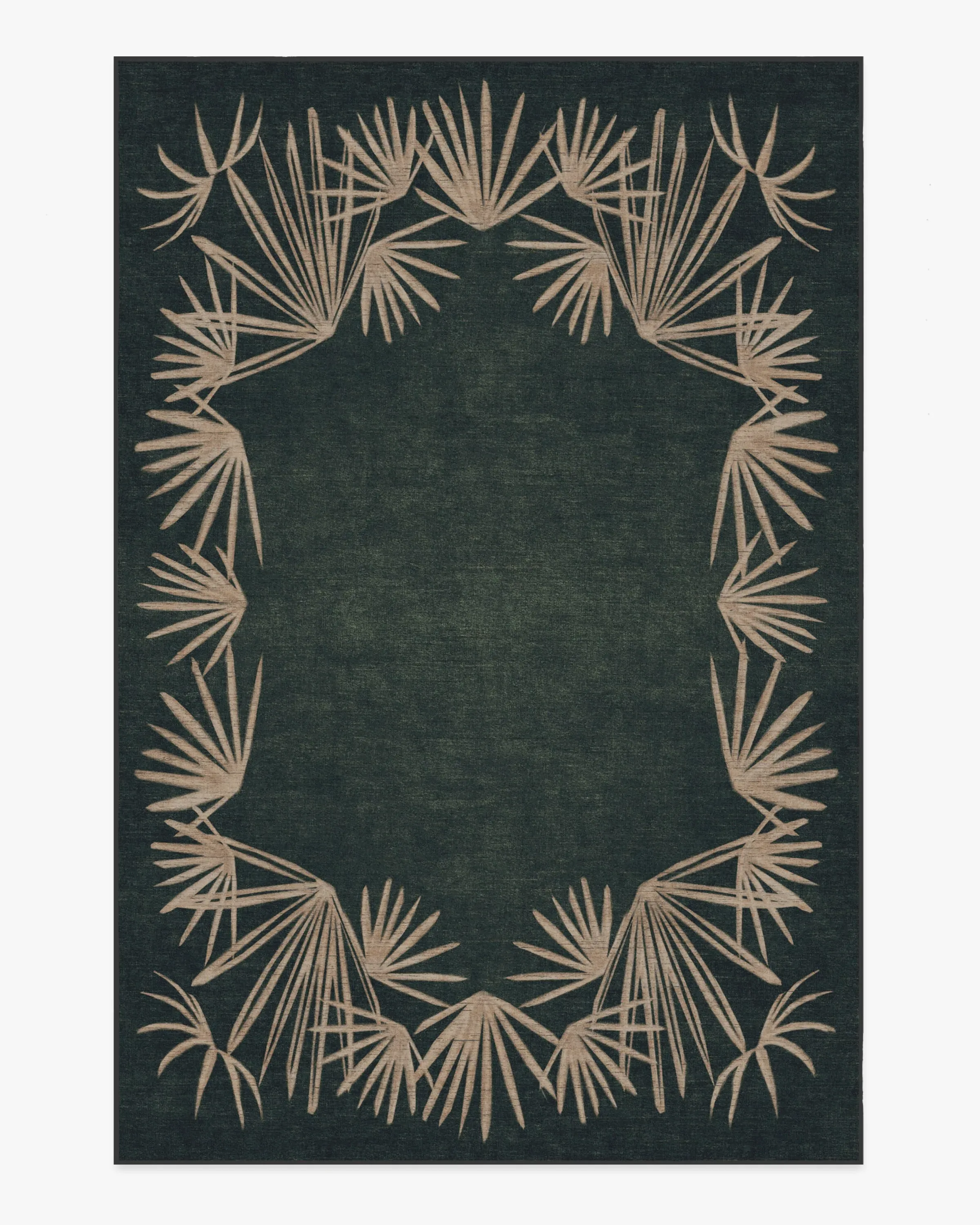 Machine Washable Area Rug - Green, Flatwoven