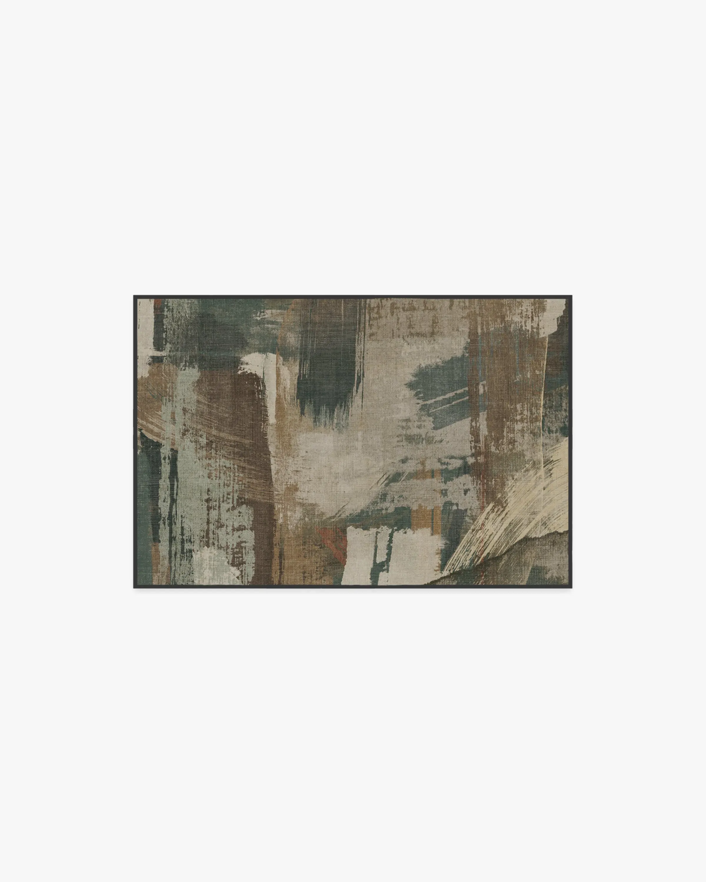Machine Washable Area Rug - Green, Flatwoven image