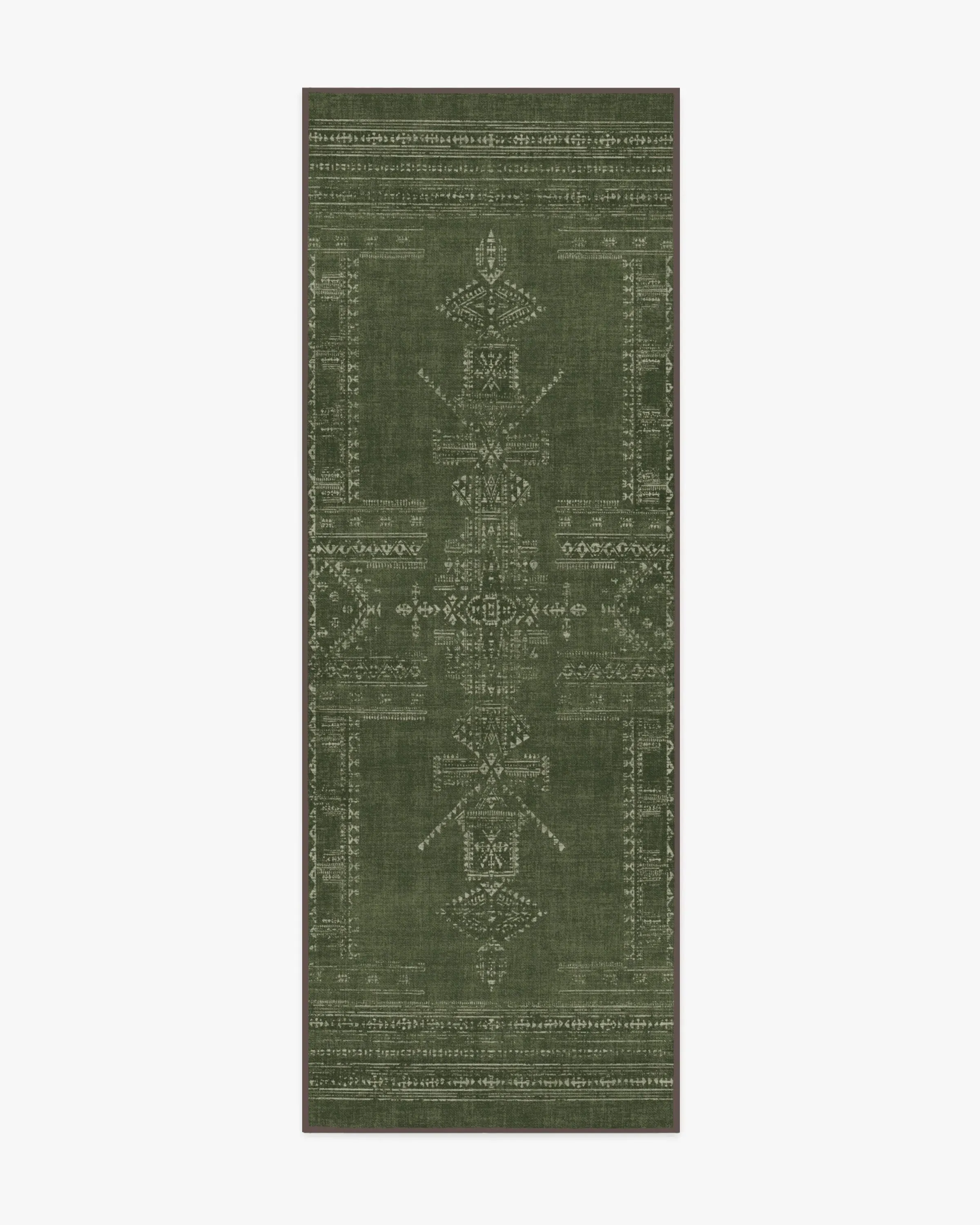 Machine Washable Area Rug - Green, Flatwoven