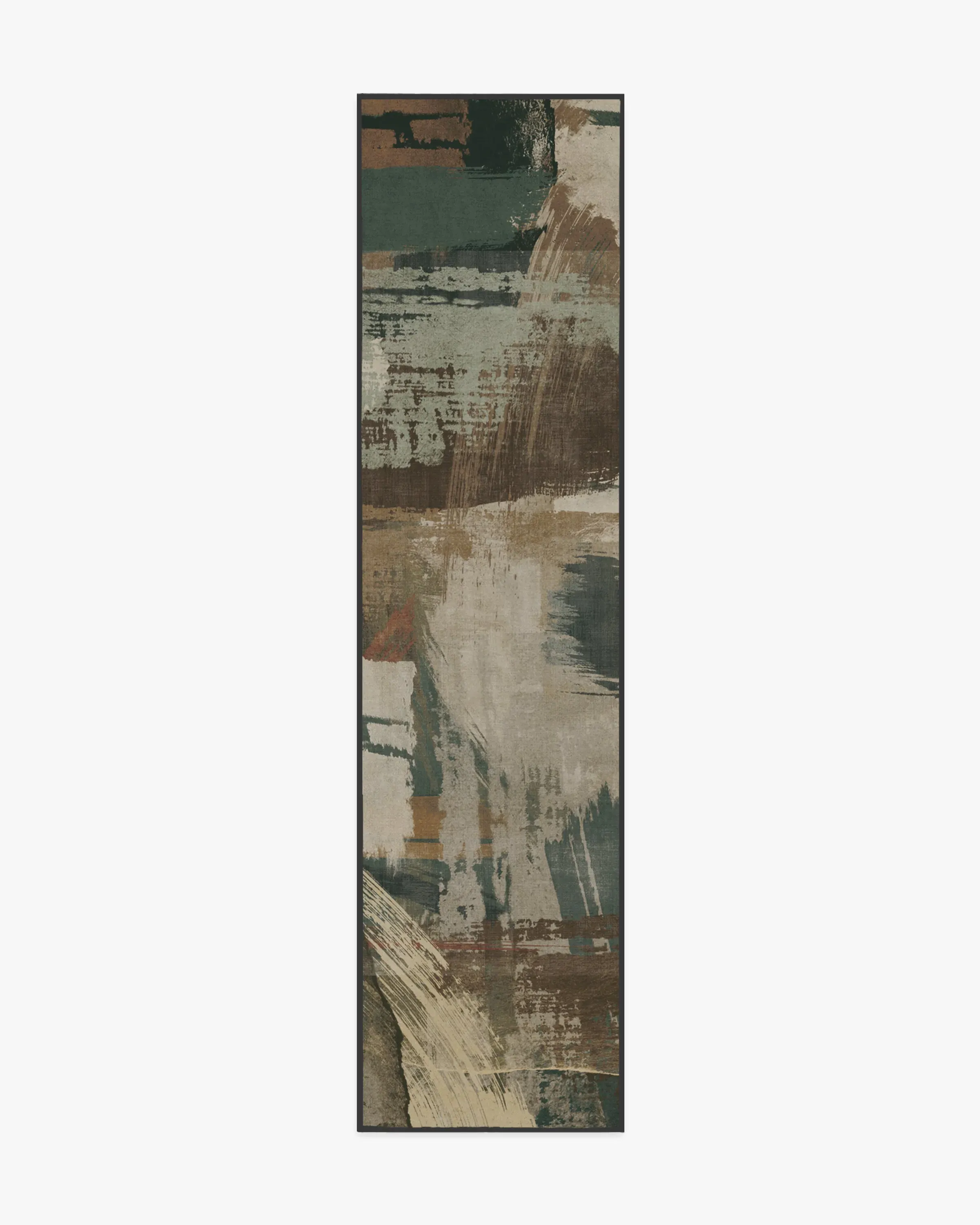 Machine Washable Area Rug - Green, Flatwoven