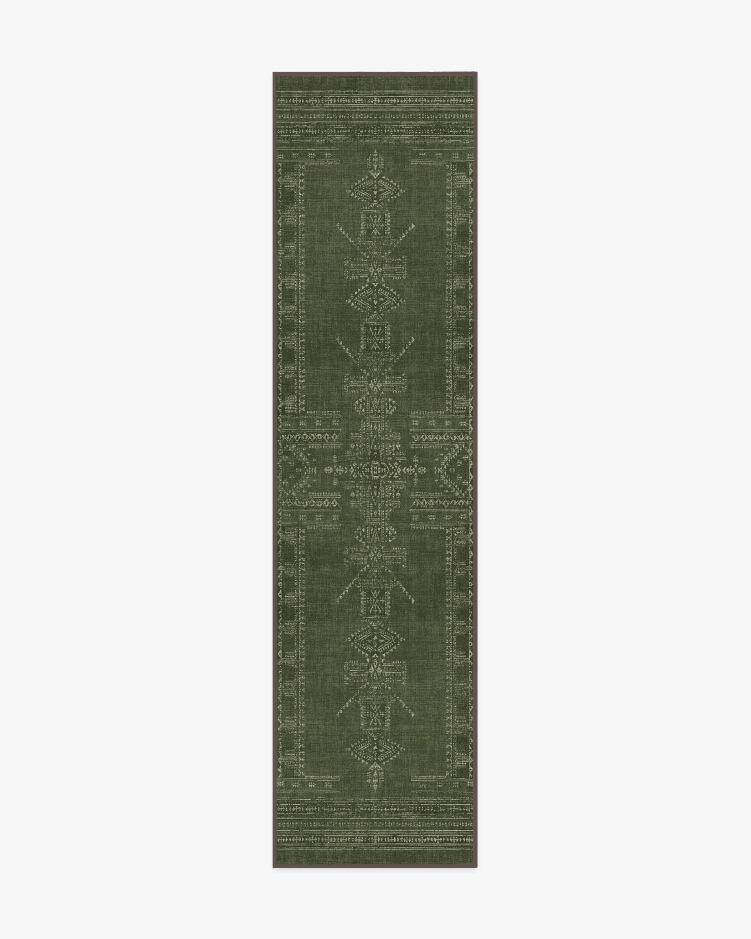 Machine Washable Area Rug - Green, Flatwoven