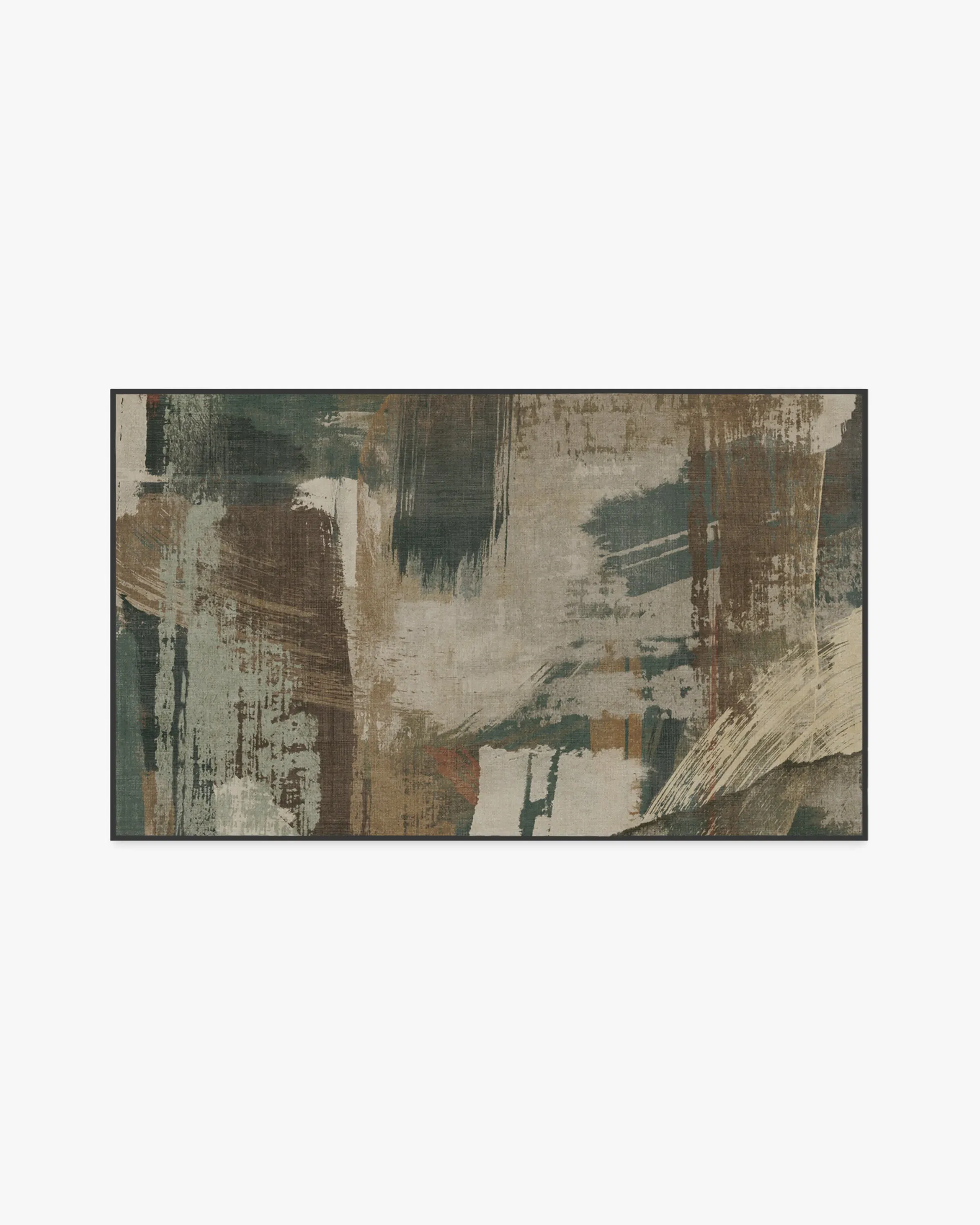 Machine Washable Area Rug - Green, Flatwoven