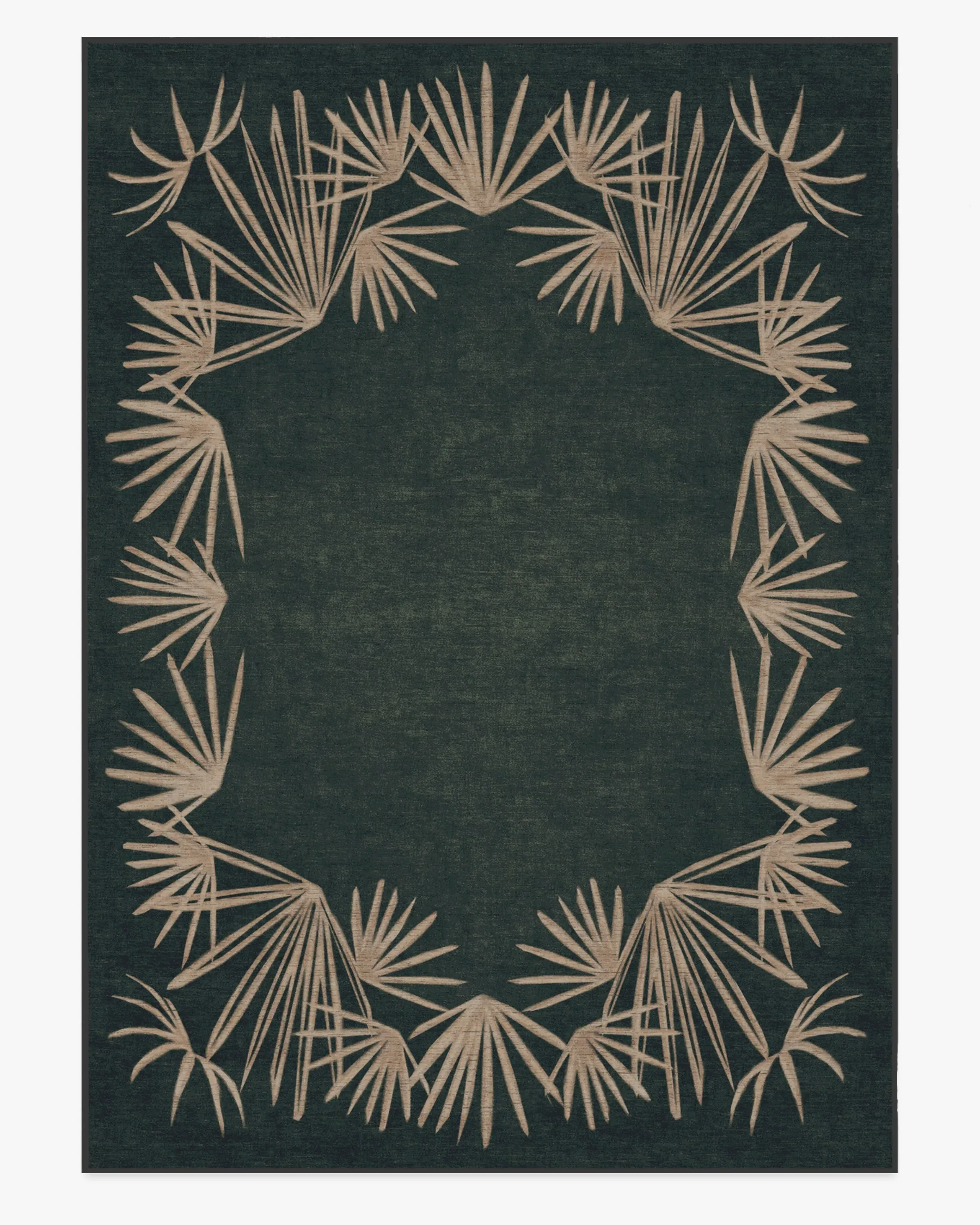 Machine Washable Area Rug - Green, Flatwoven