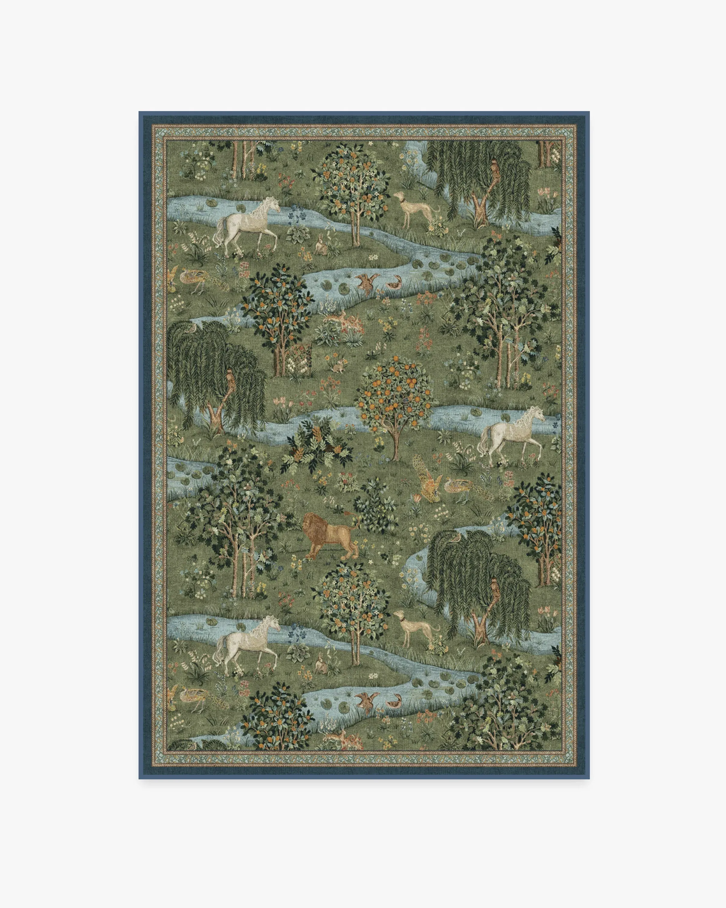 Machine Washable Area Rug - Green