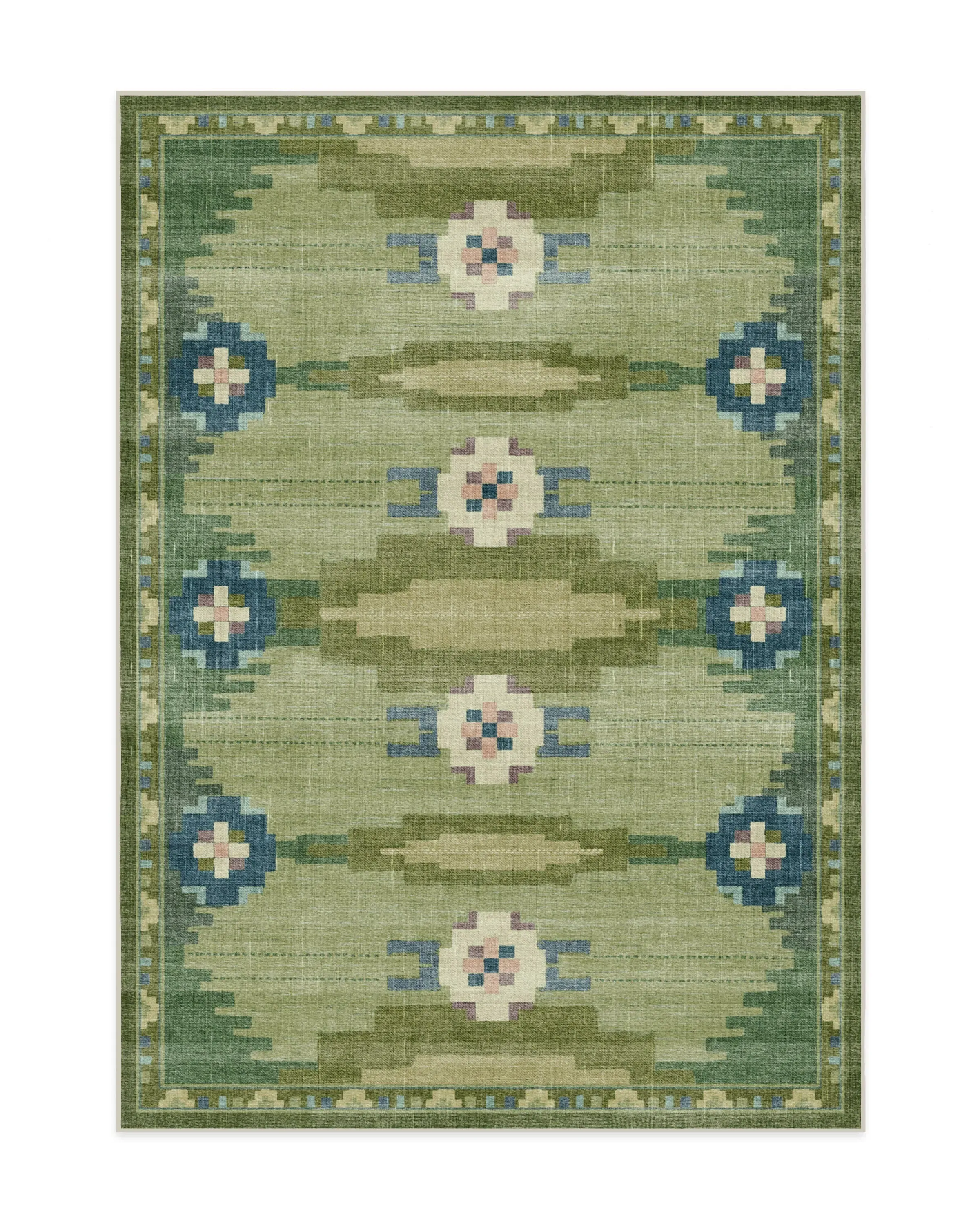 Machine Washable Area Rug - Green