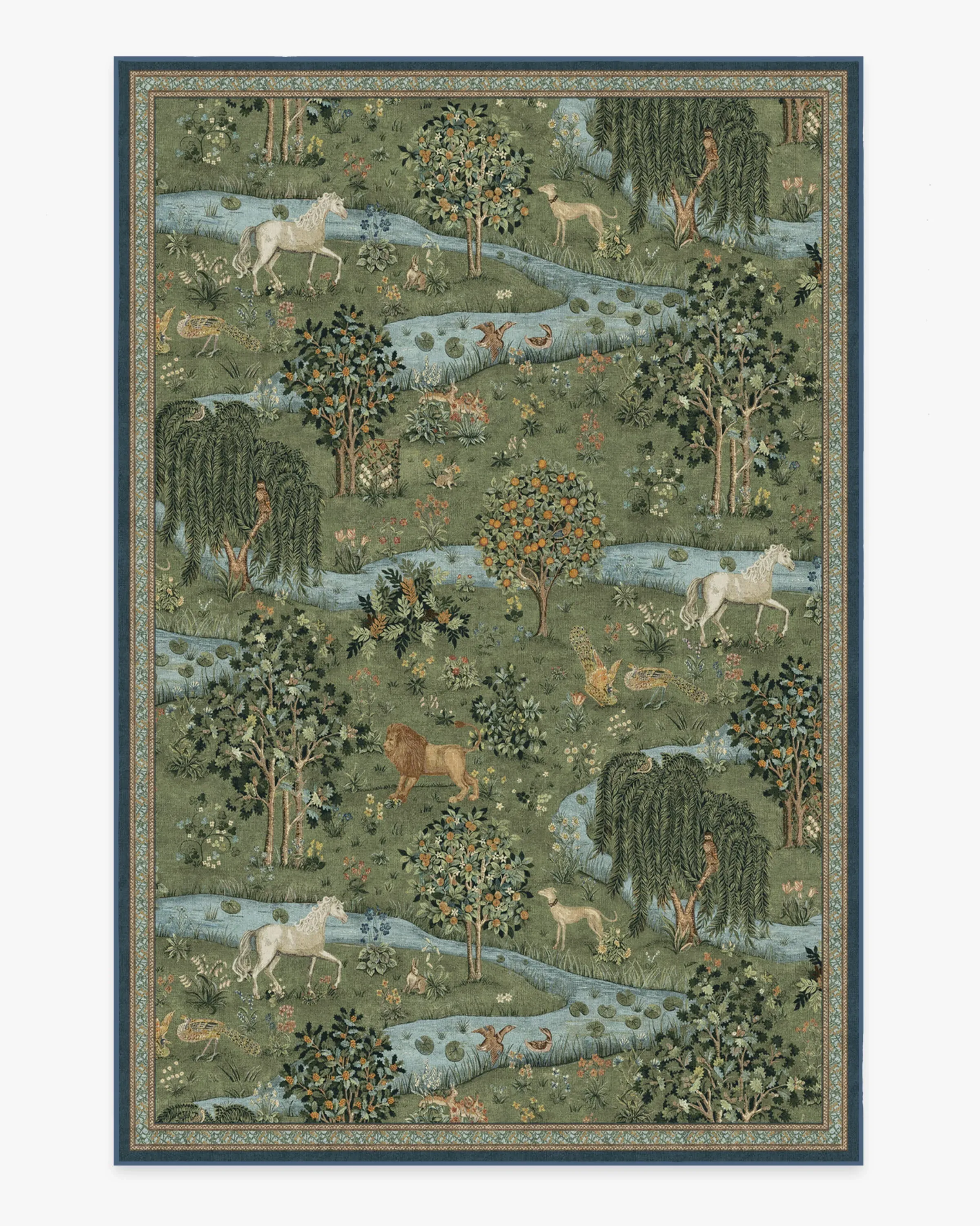 Machine Washable Area Rug - Green