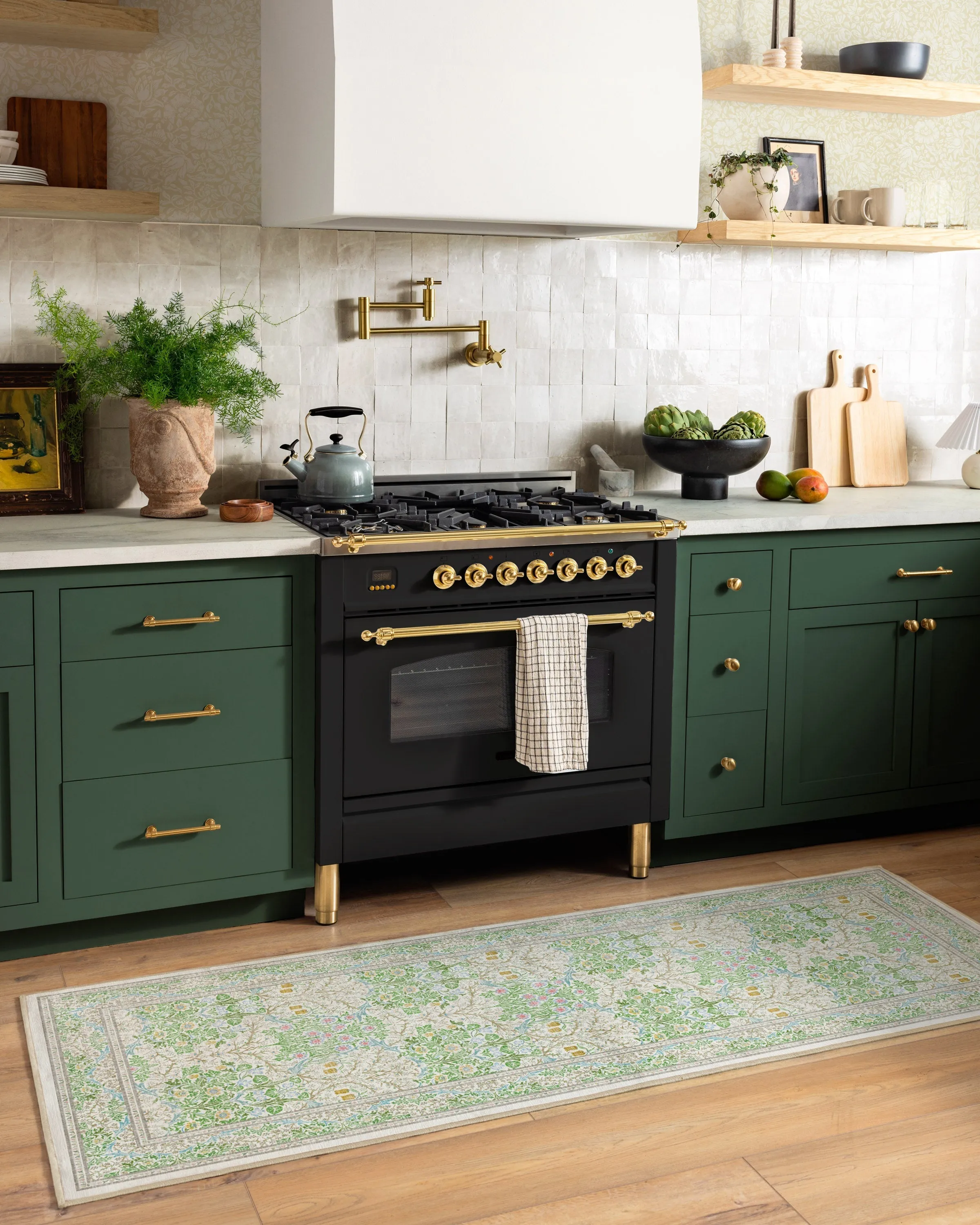 Machine Washable Area Rug - Green