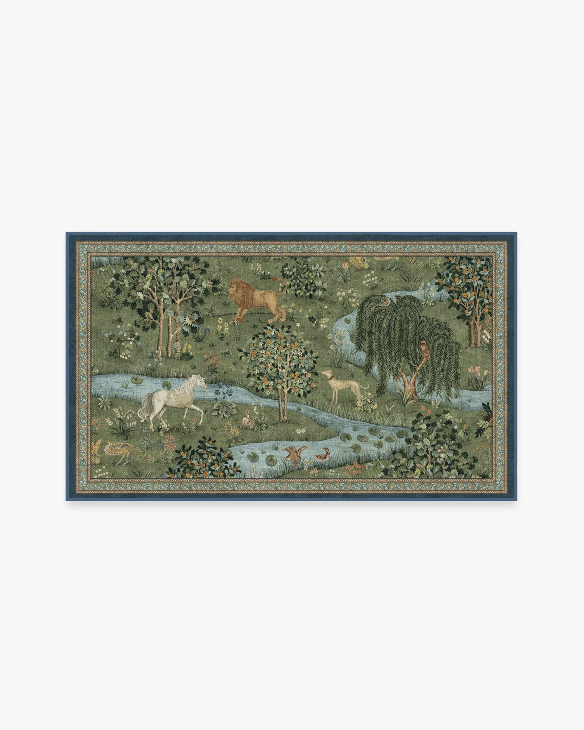 Machine Washable Area Rug - Green