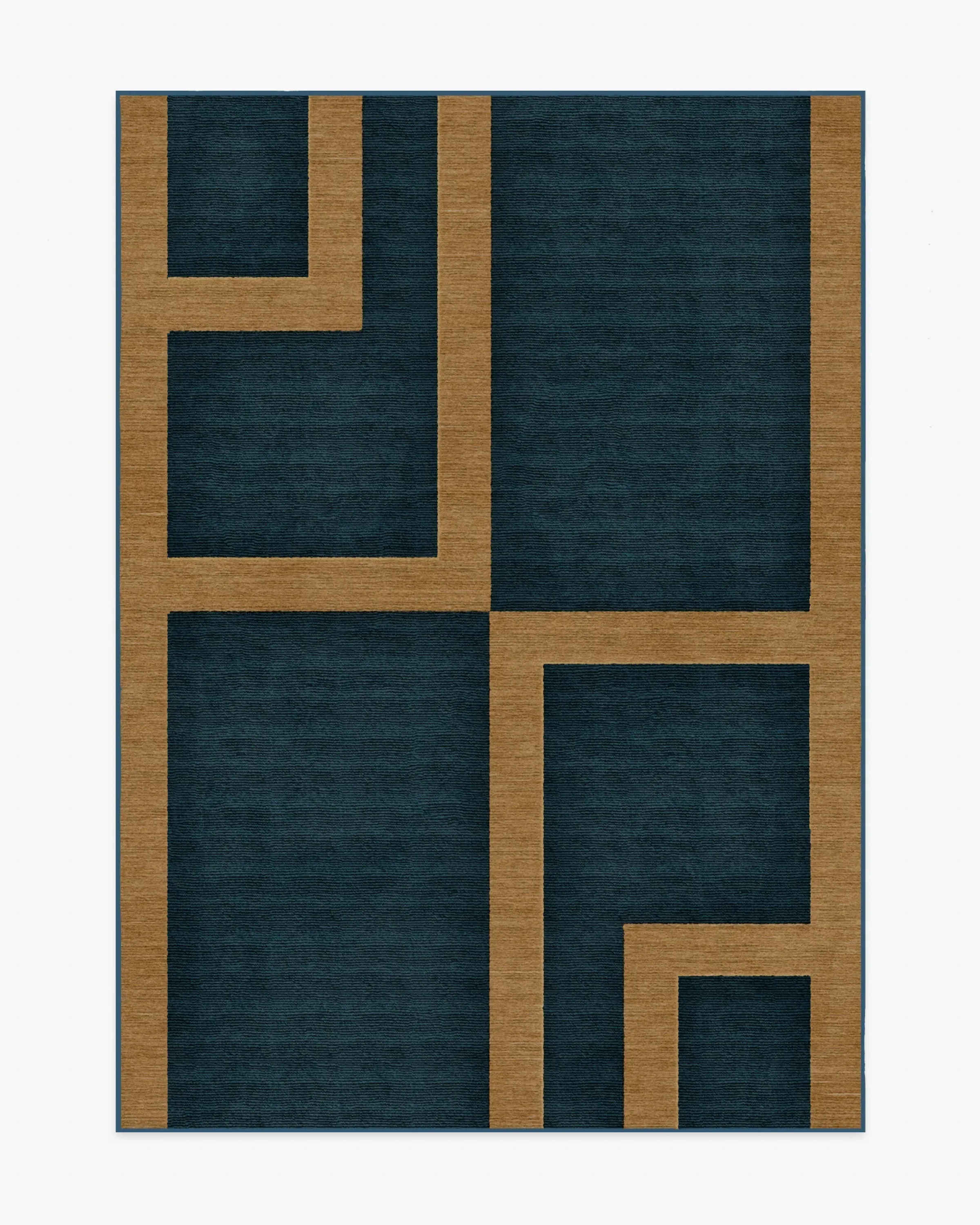 Machine Washable Area Rug - Indigo & Ochre