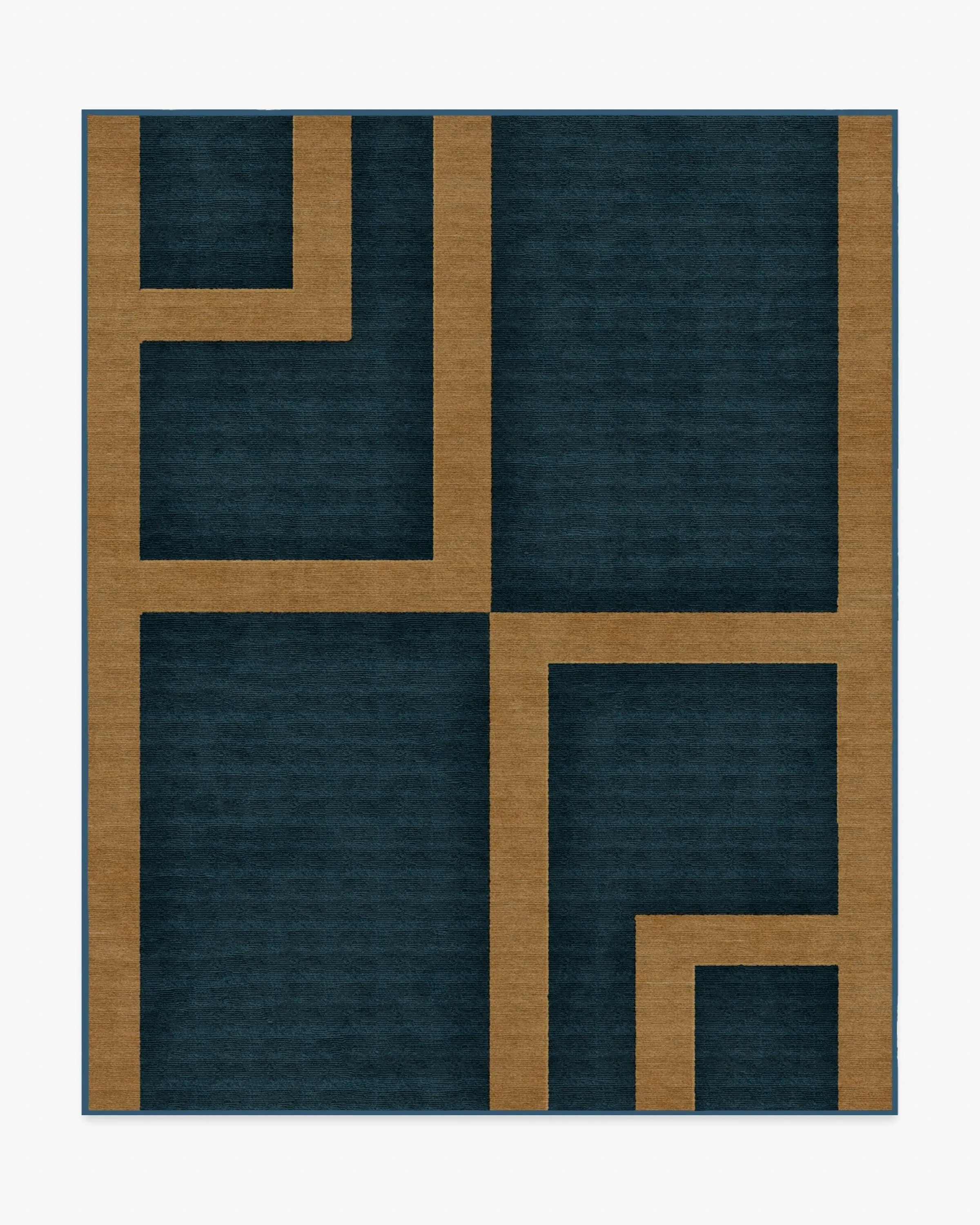Machine Washable Area Rug - Indigo & Ochre