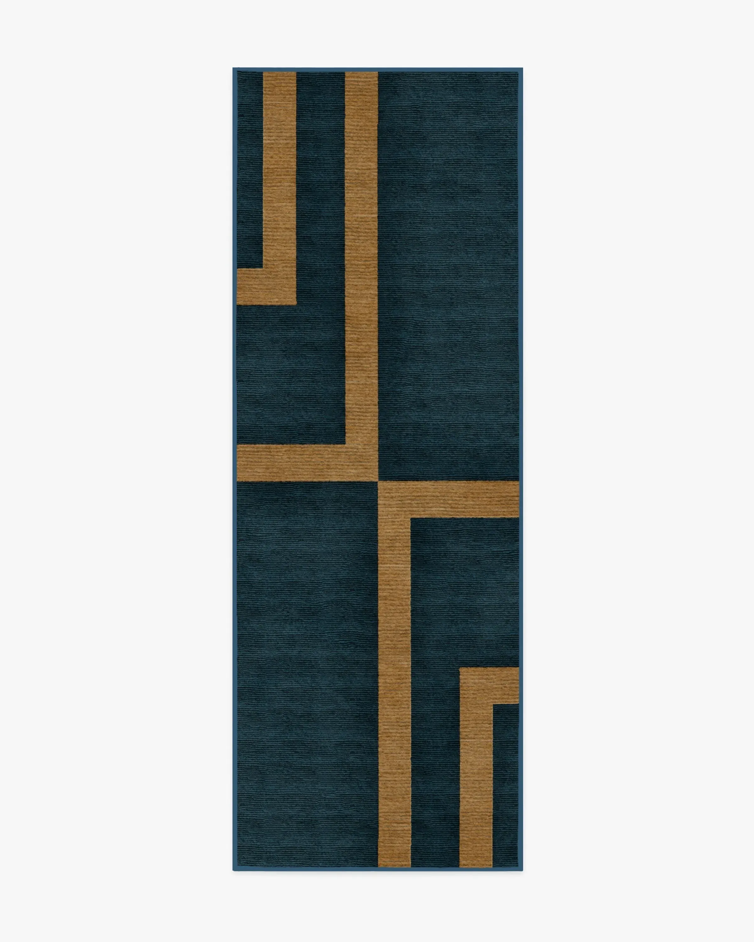 Machine Washable Area Rug - Indigo & Ochre