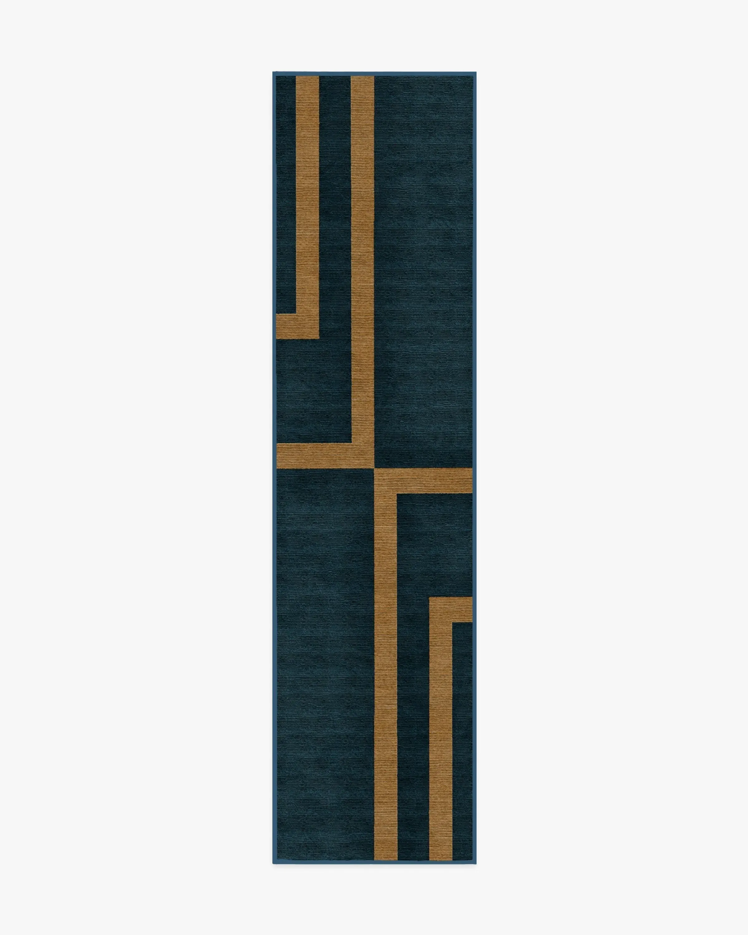 Machine Washable Area Rug - Indigo & Ochre