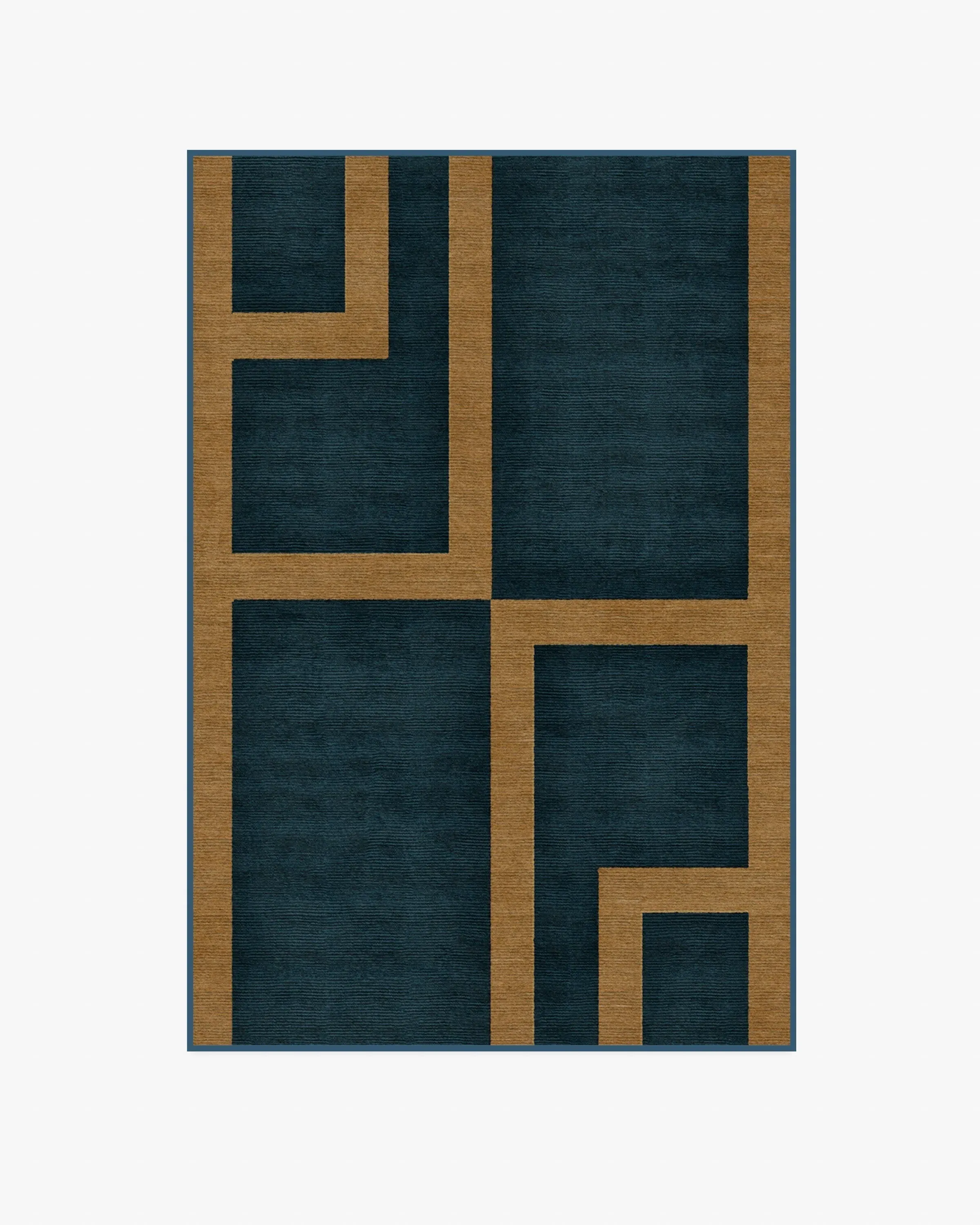 Machine Washable Area Rug - Indigo & Ochre