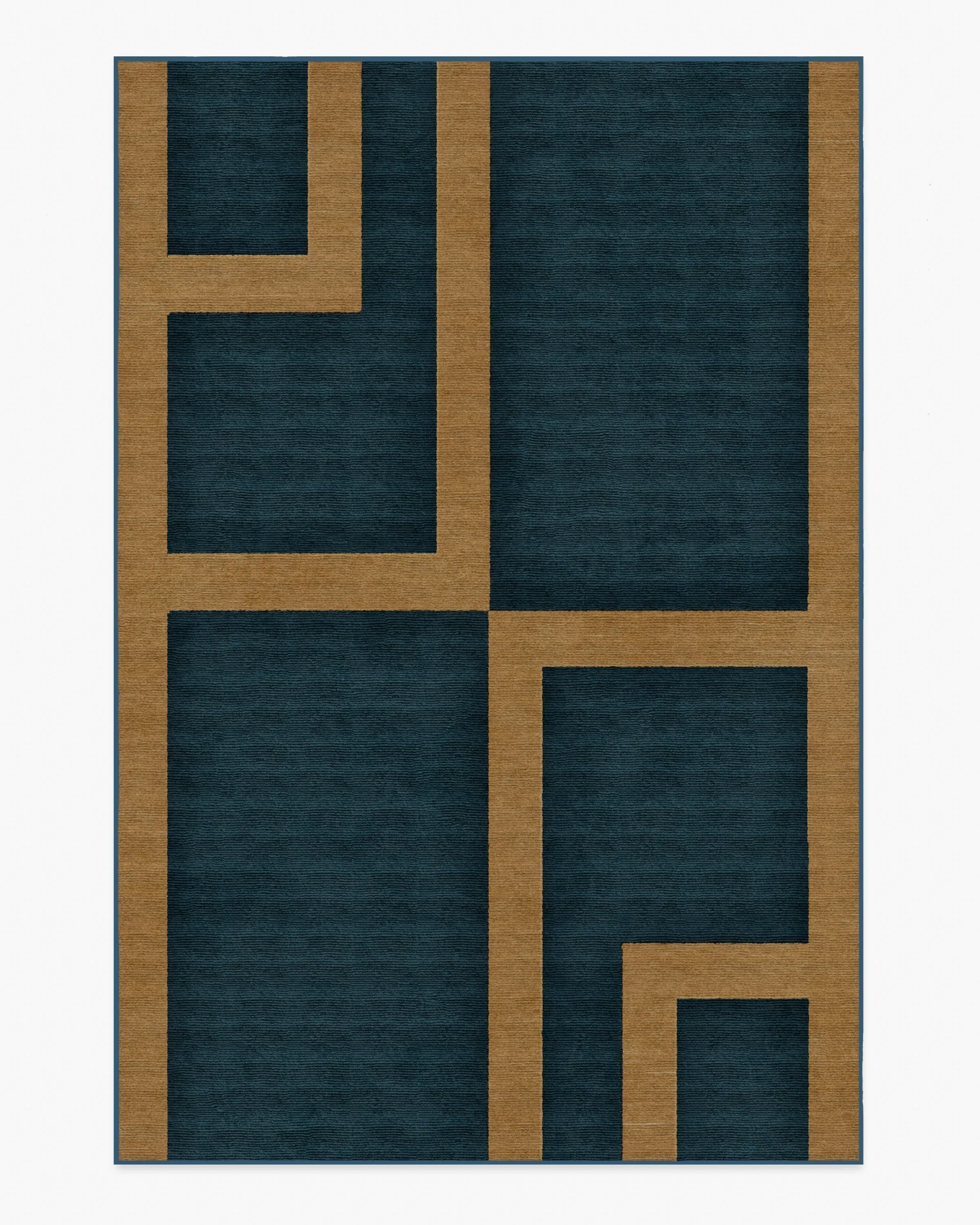 Machine Washable Area Rug - Indigo & Ochre
