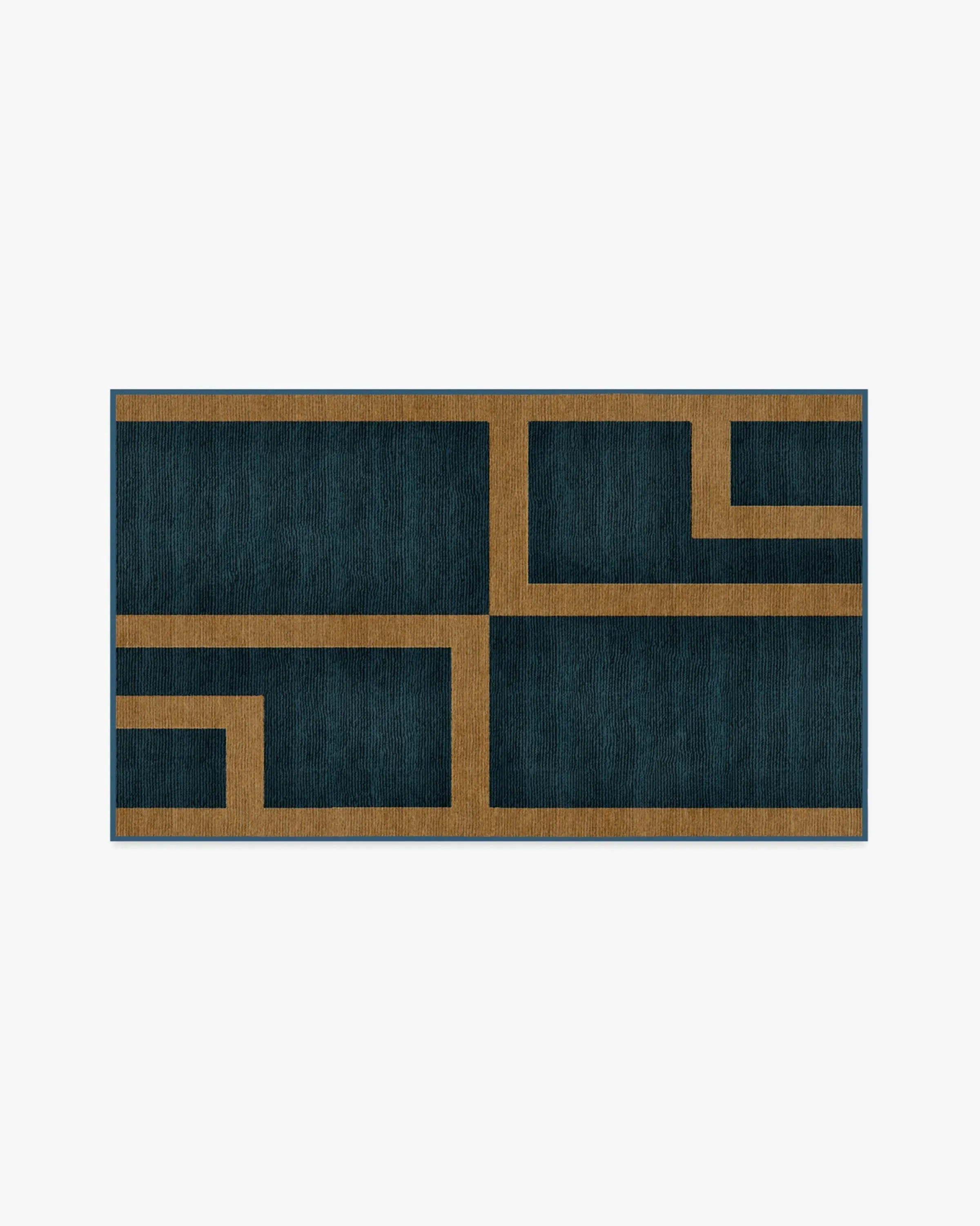 Machine Washable Area Rug - Indigo & Ochre