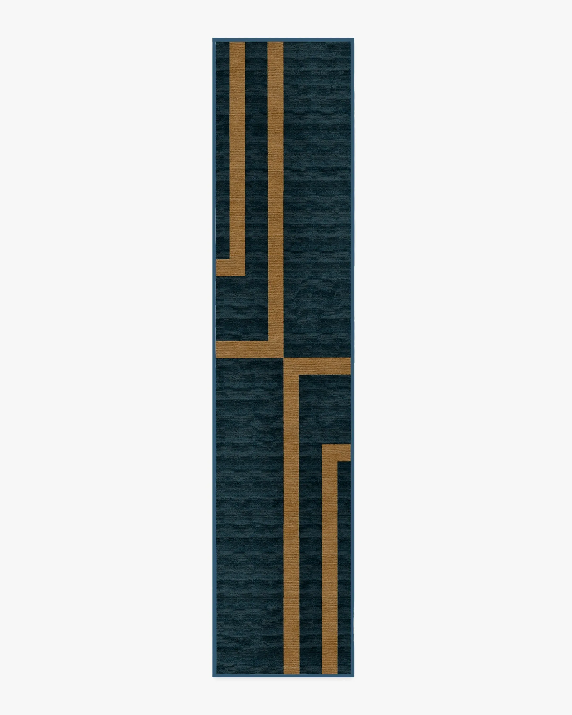 Machine Washable Area Rug - Indigo & Ochre