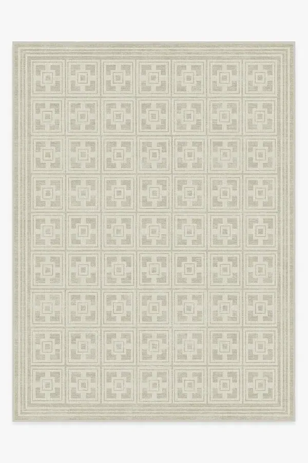 Machine Washable Area Rug - Ivory Stone