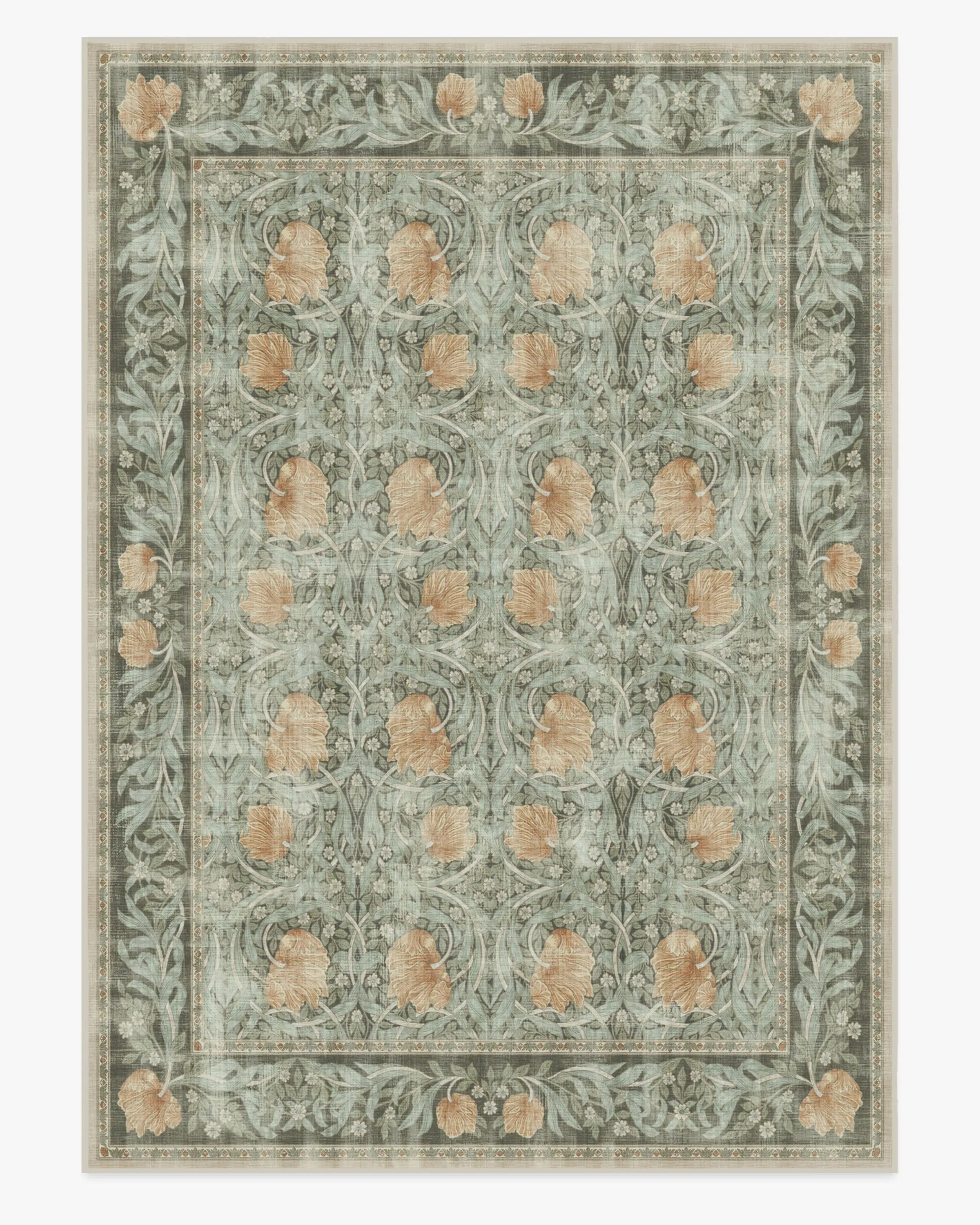 Machine Washable Area Rug - Jade, Flatwoven