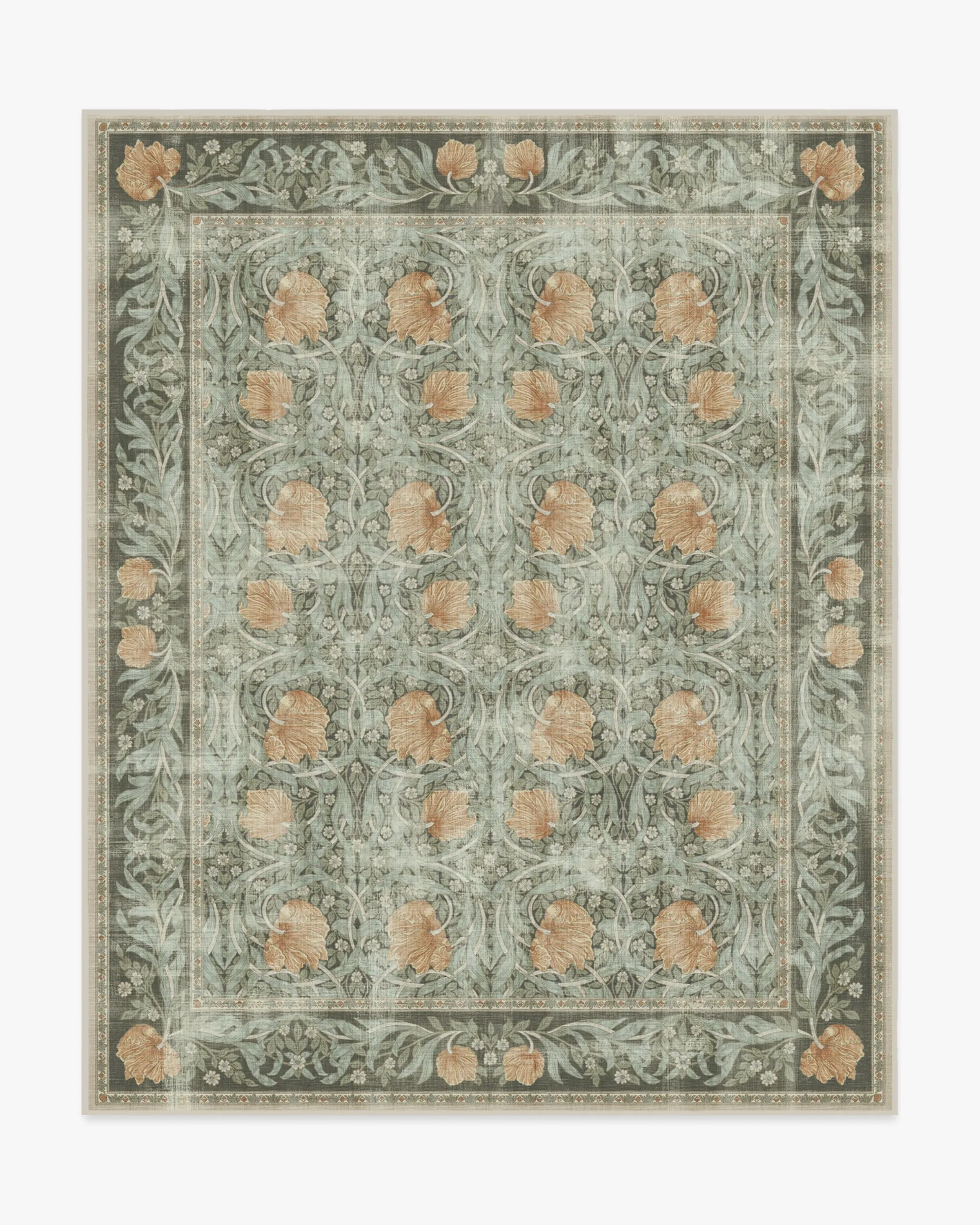 Machine Washable Area Rug - Jade, Flatwoven