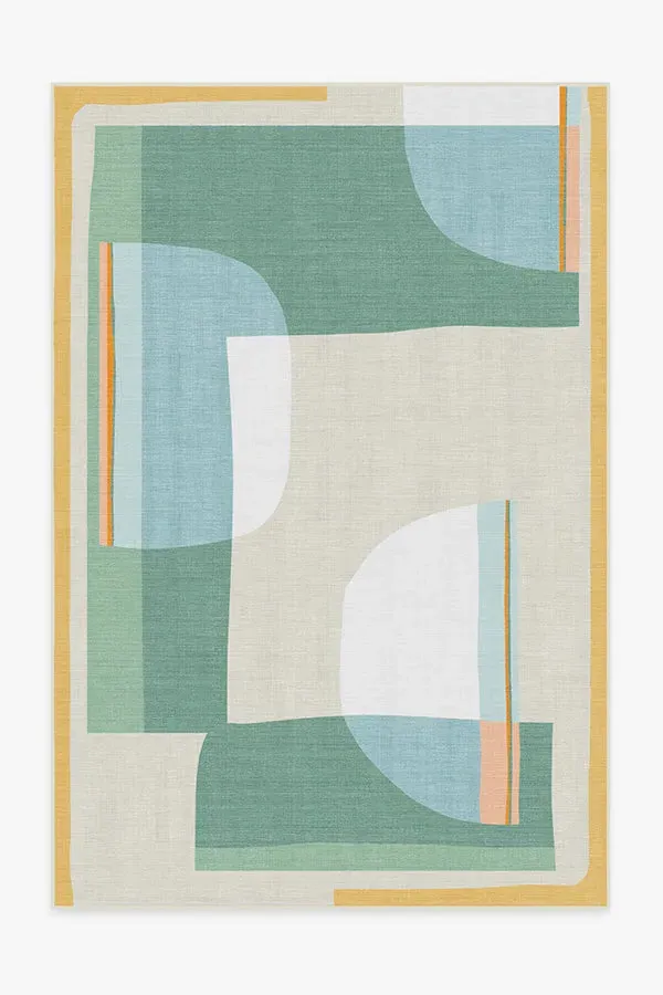 Machine Washable Area Rug - Jade, Geometric