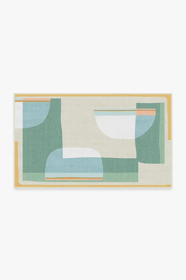 Machine Washable Area Rug - Jade, Geometric image