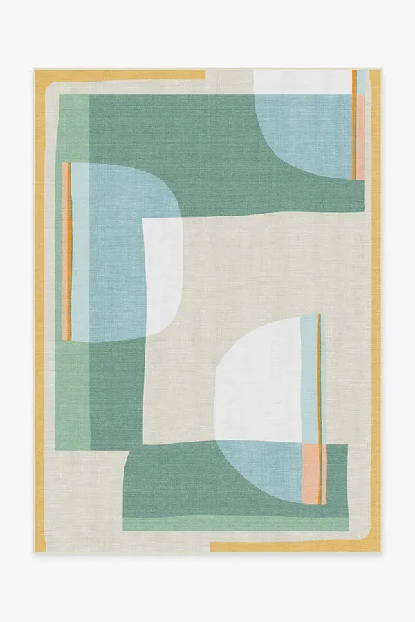 Machine Washable Area Rug - Jade, Geometric