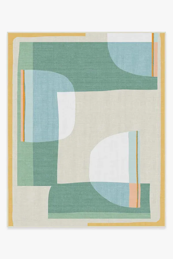 Machine Washable Area Rug - Jade, Geometric