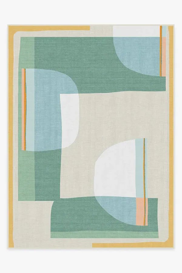 Machine Washable Area Rug - Jade, Geometric