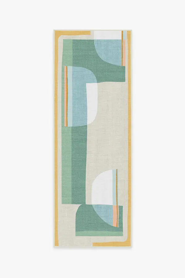 Machine Washable Area Rug - Jade, Geometric