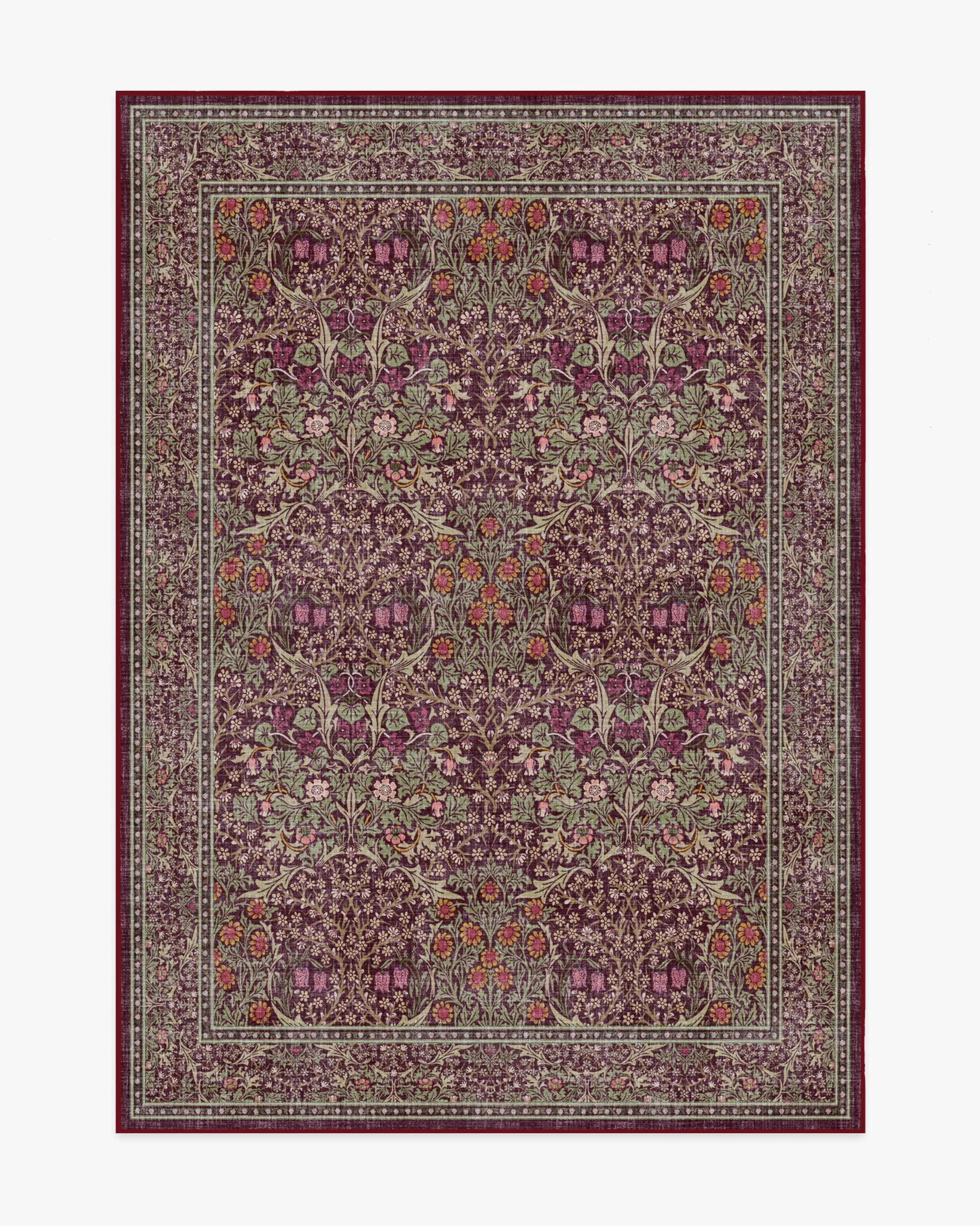 Machine Washable Area Rug - Mulberry, Fabric