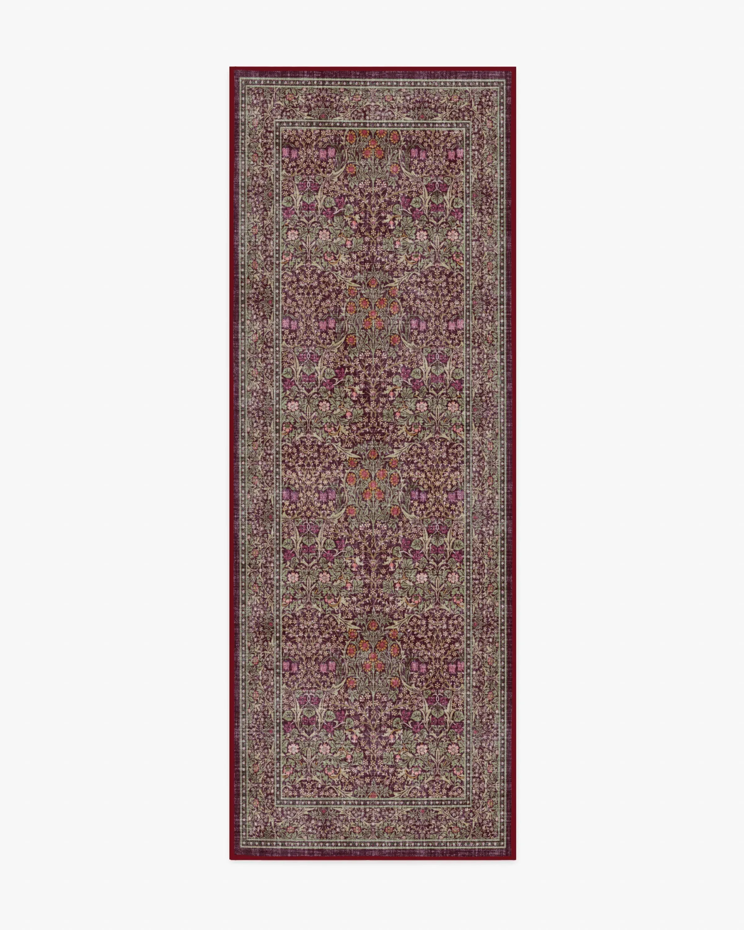 Machine Washable Area Rug - Mulberry, Fabric image
