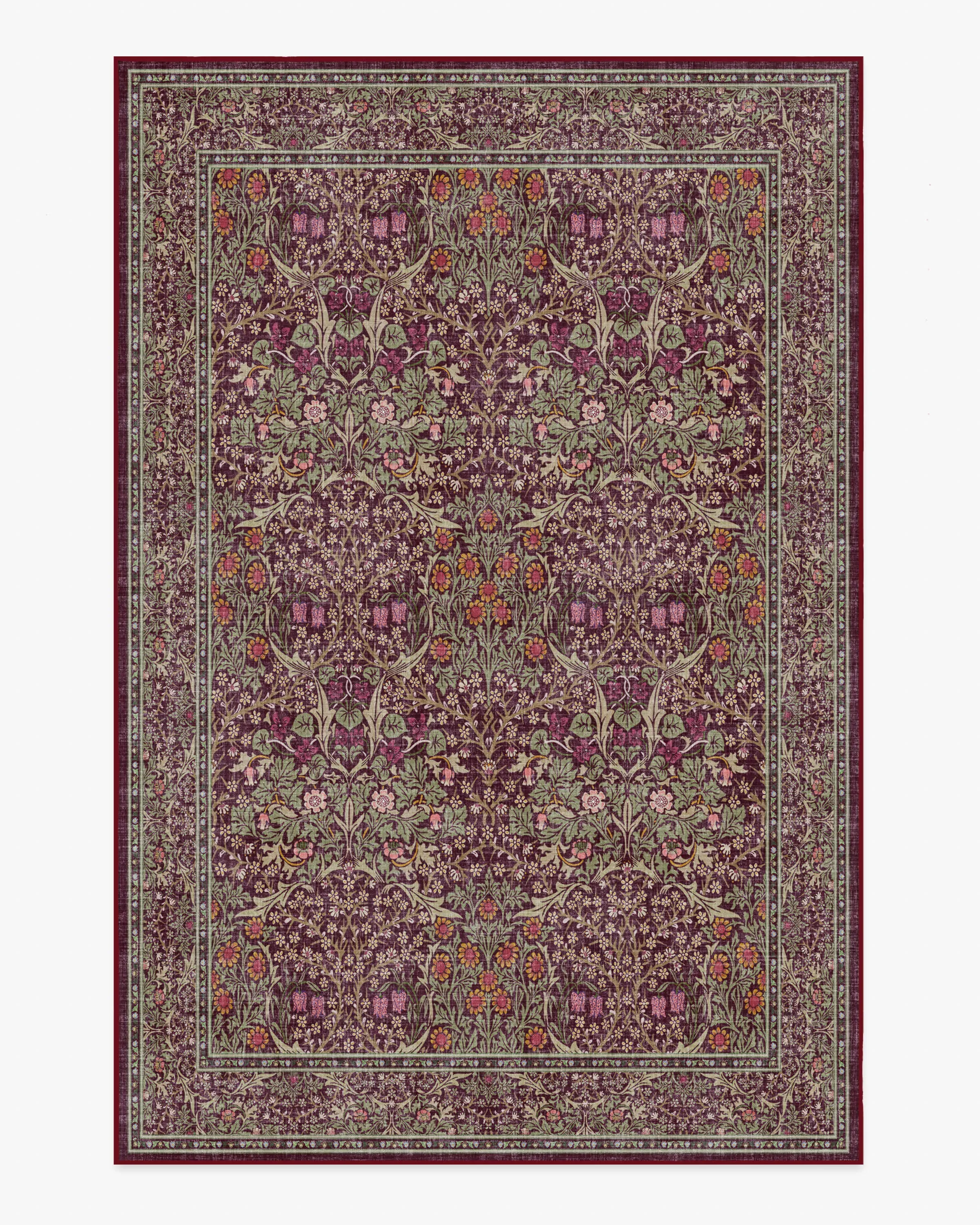 Machine Washable Area Rug - Mulberry, Fabric